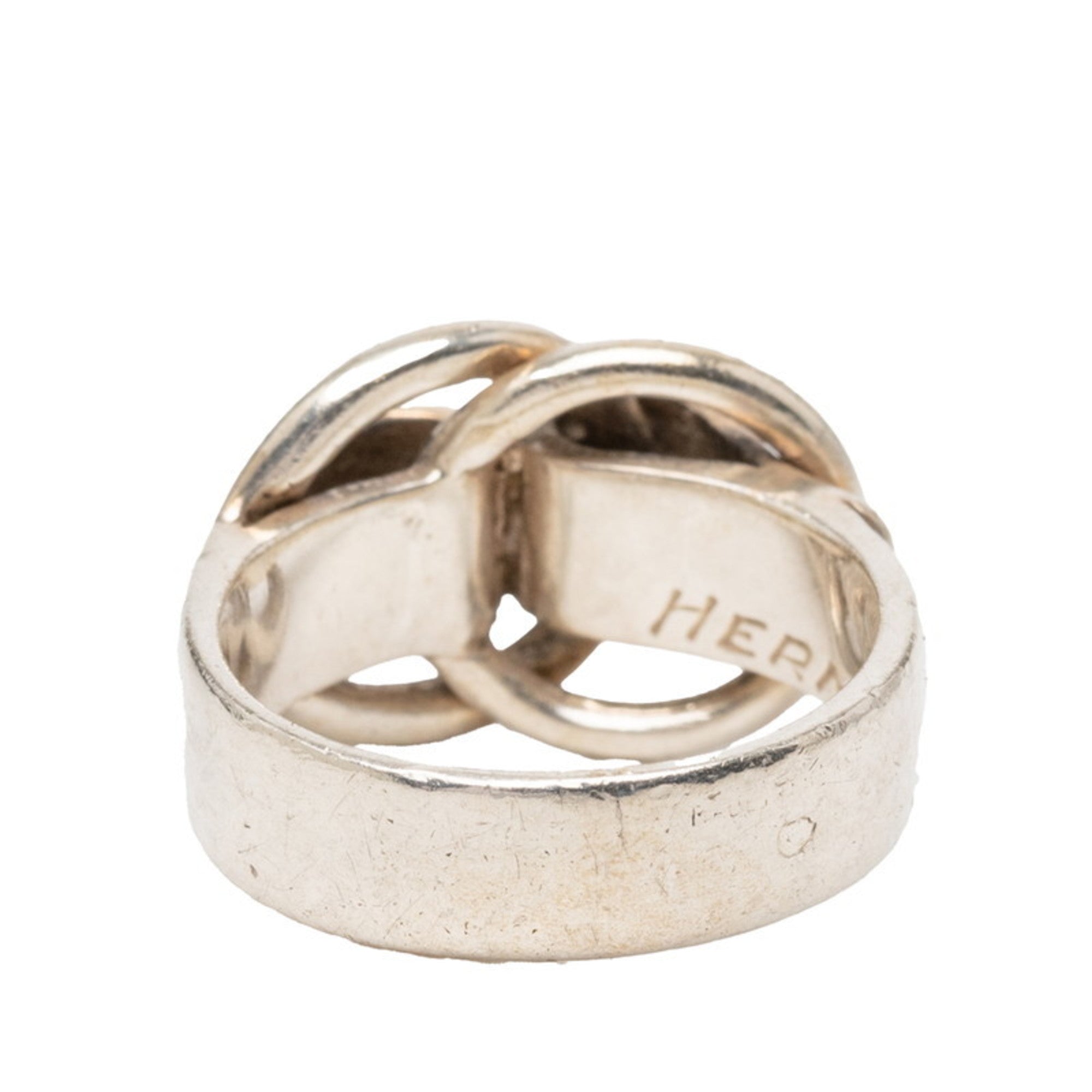 Hermes Silver 925 Band Ring (Pre-Owned)
