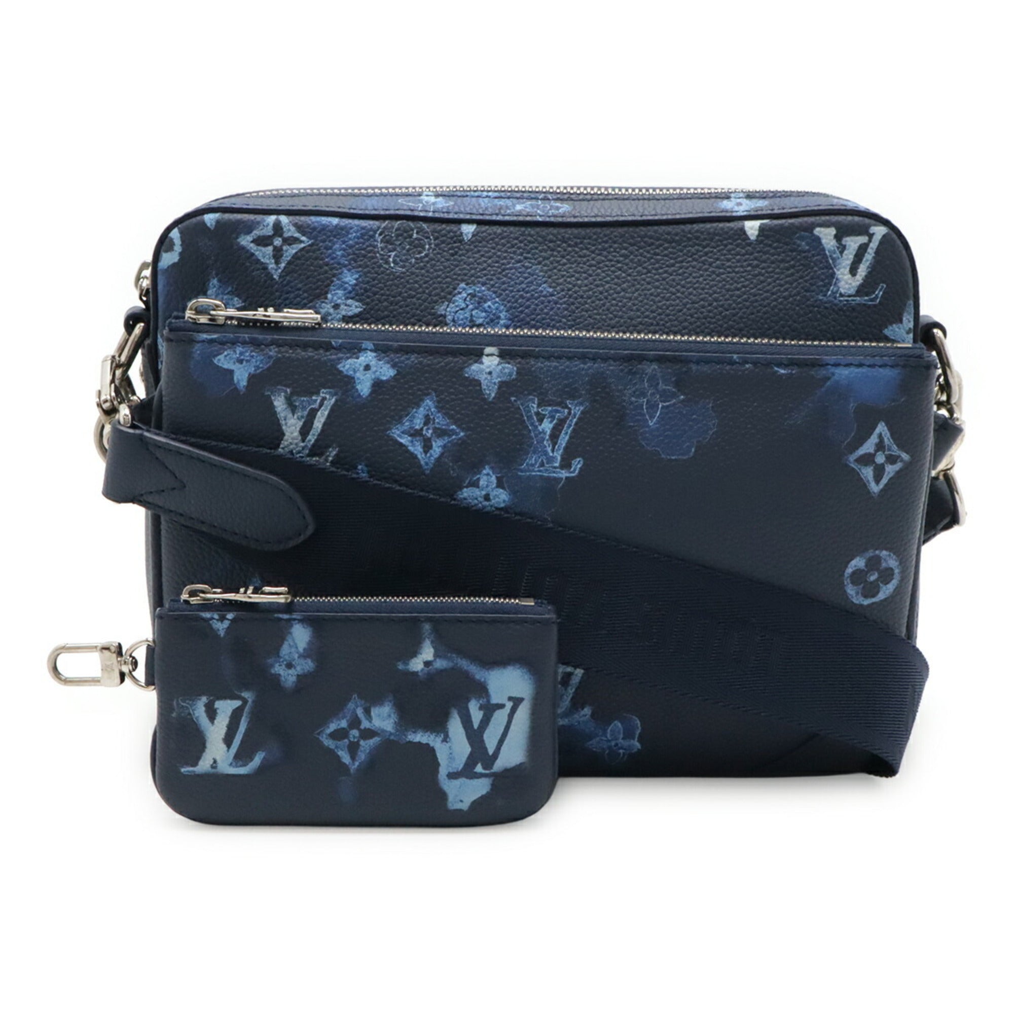 Louis Vuitton Blue Monogram Canvas Shoulder Bag (Pre-Owned)