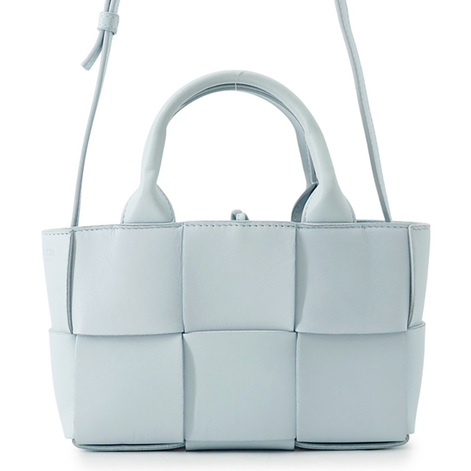 Bottega Veneta Light Blue Leather Handbag (Pre-Owned)