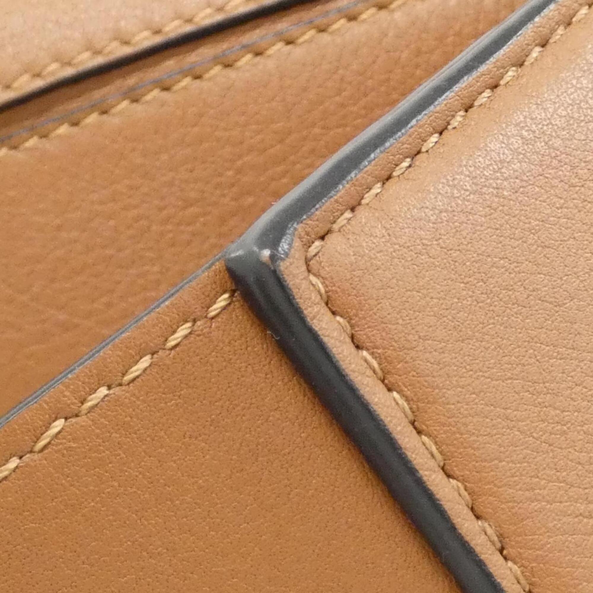 Loewe Puzzle Brown Leather Shoulder Bag (Pre-Owned)