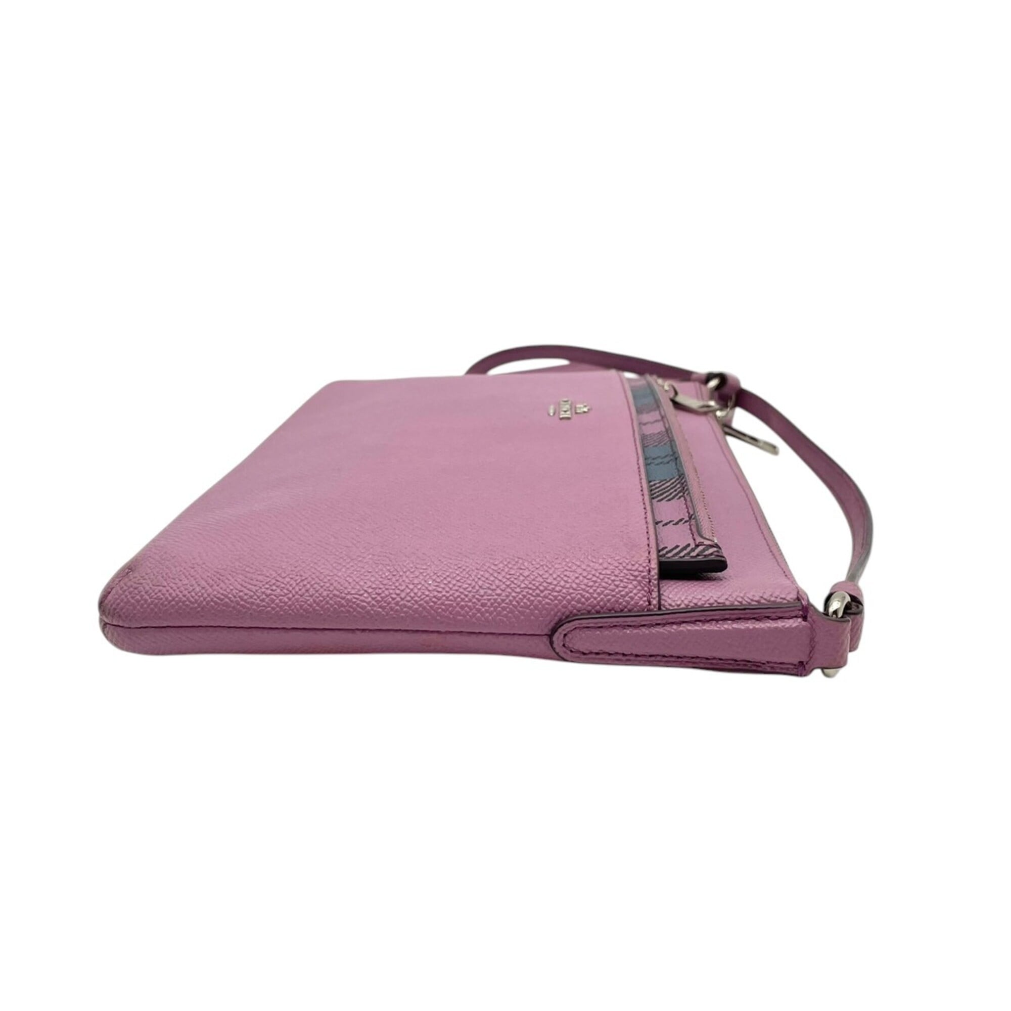 Coach Light Purple Leather Canvas Shoulder Bag (Pre-Owned)