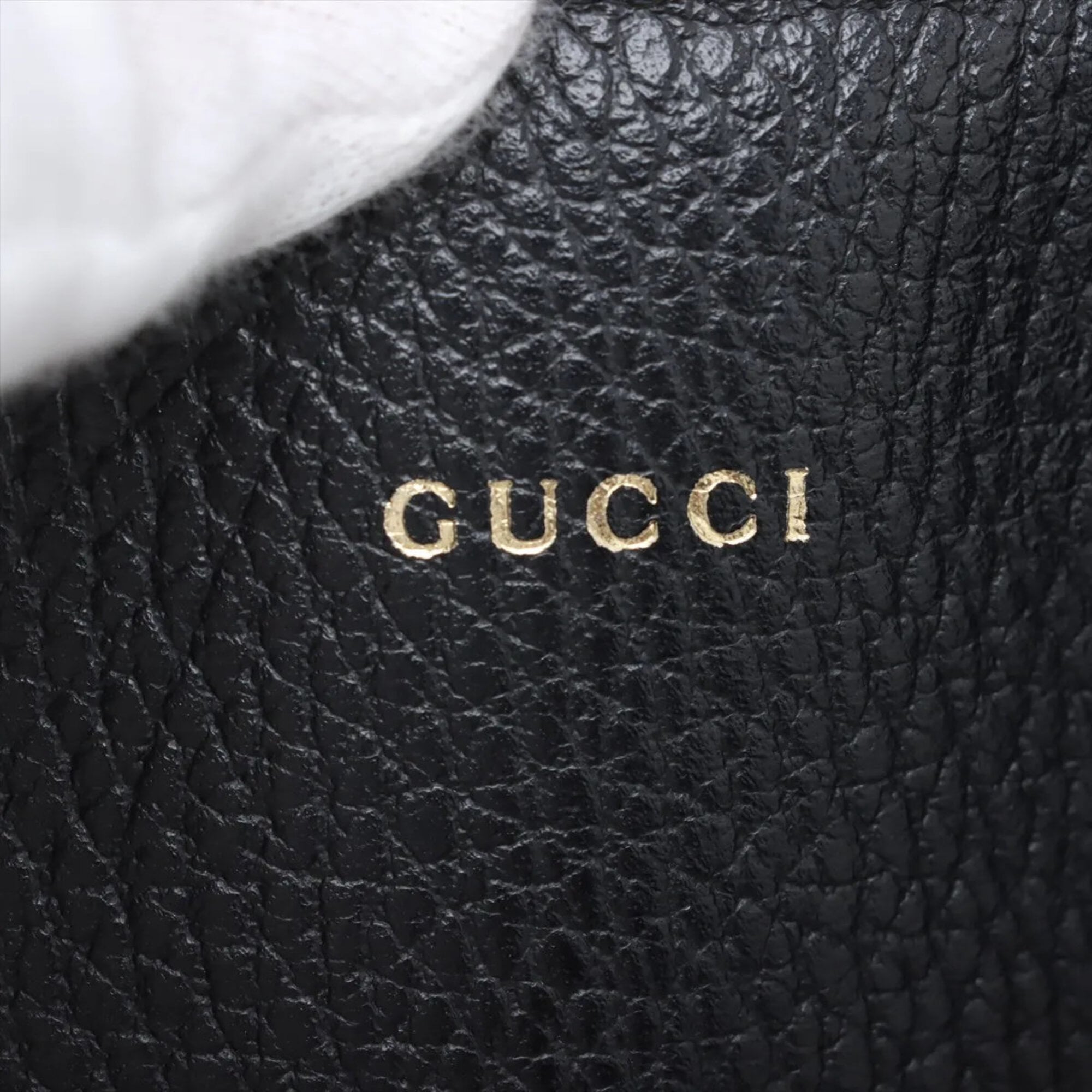 Gucci Black Leather Handbag Shoulder Bag Tote Bag (Pre-Owned)