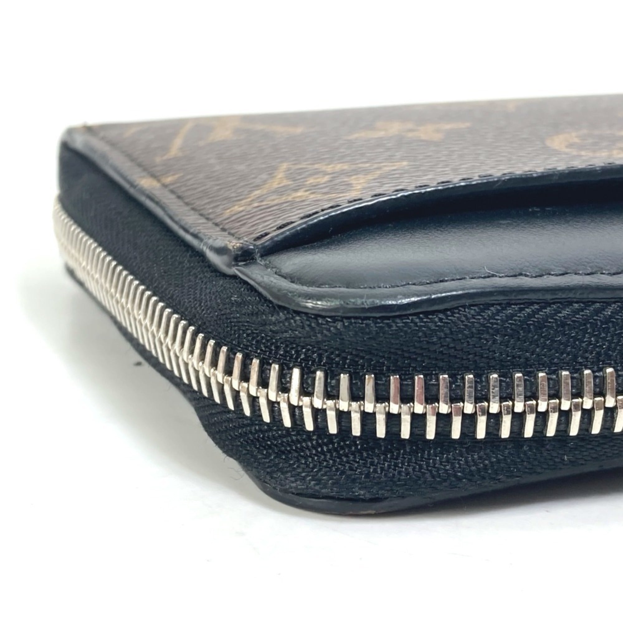 Louis Vuitton Monogram Macassar Black Brown Monogram Long Wallet (Bi-Fold) (Pre-Owned)