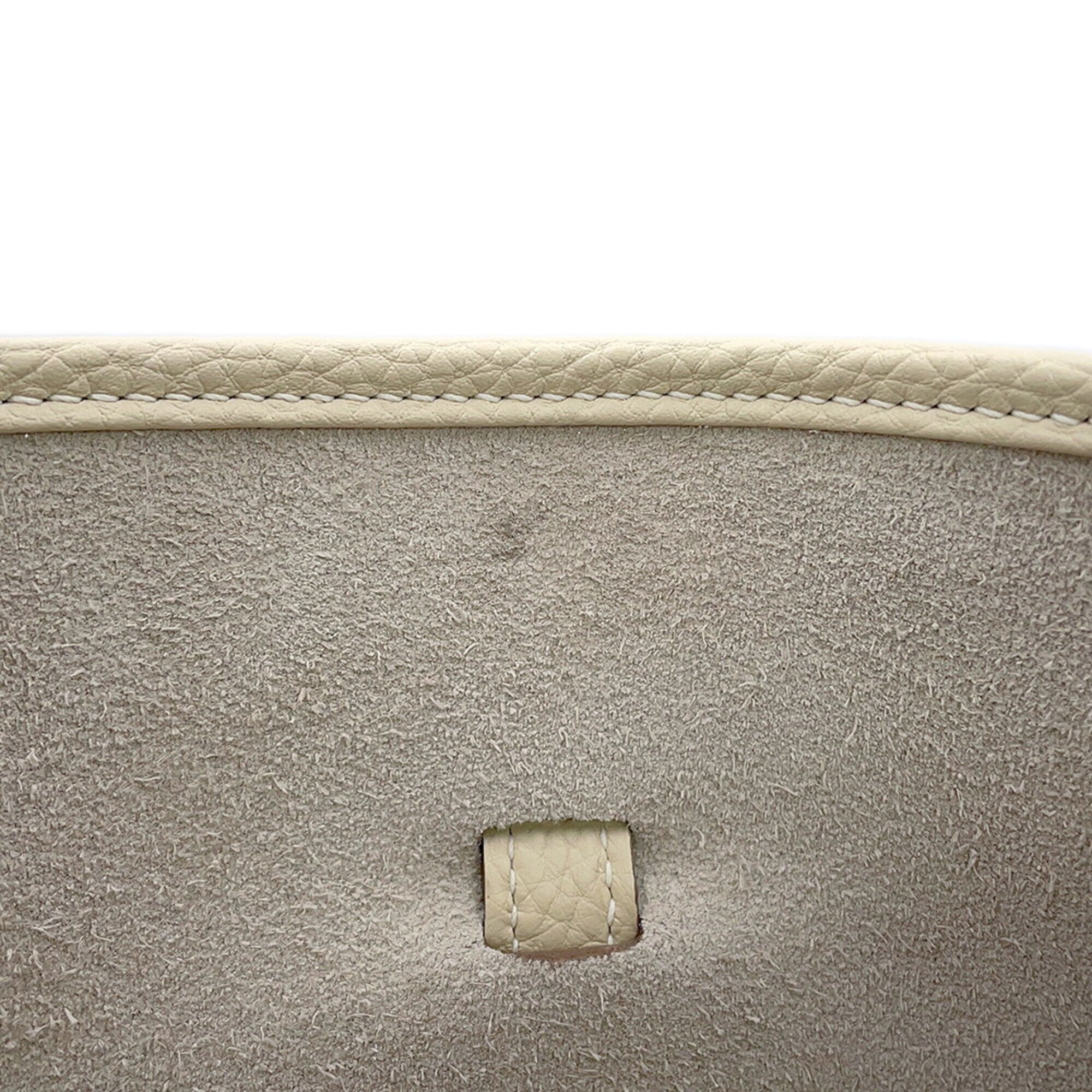 Hermes Ivory Taurillon Clemence Leather Shoulder Bag (Pre-Owned)