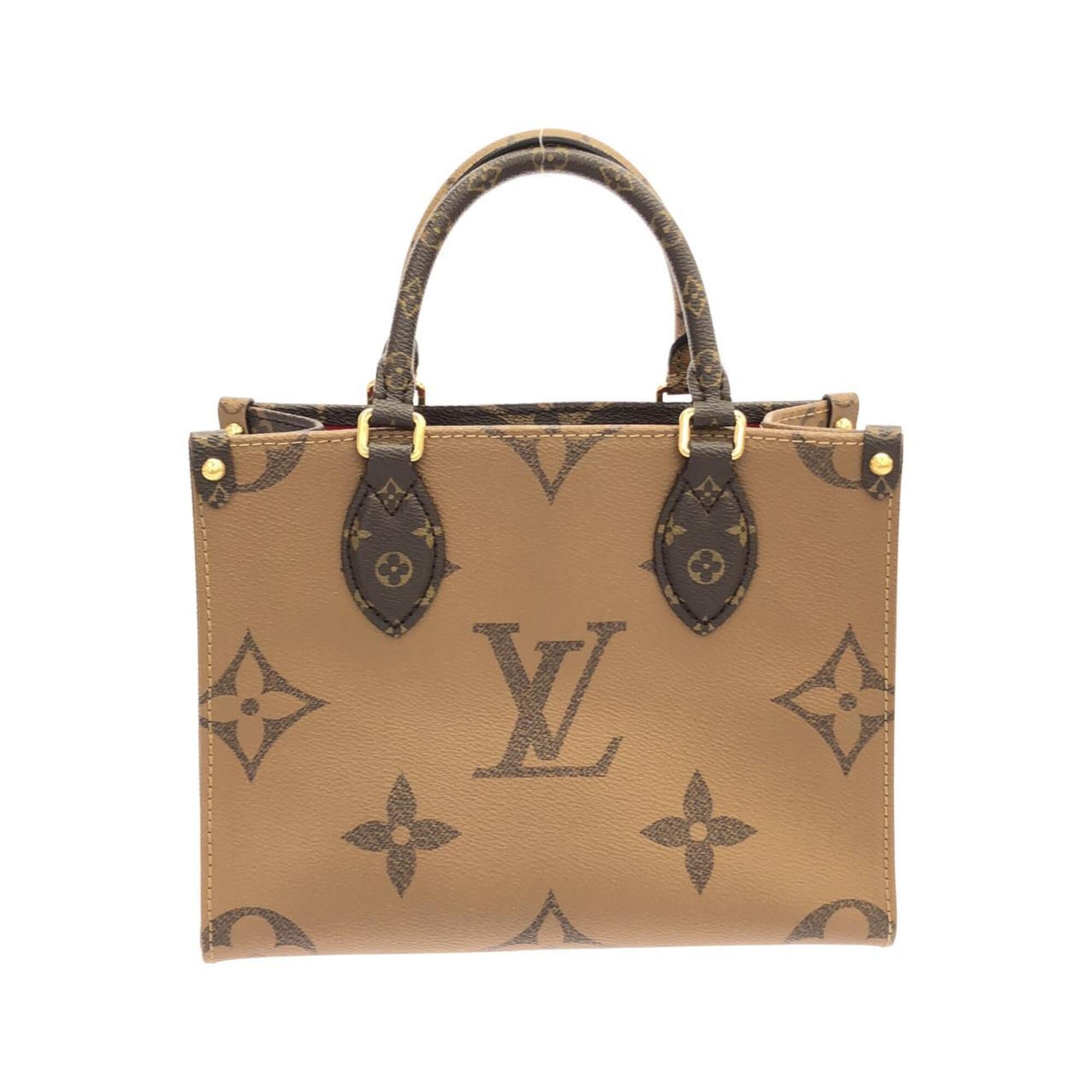 Louis Vuitton Marron Coated Canvas Handbag Pouch (Pre-Owned)