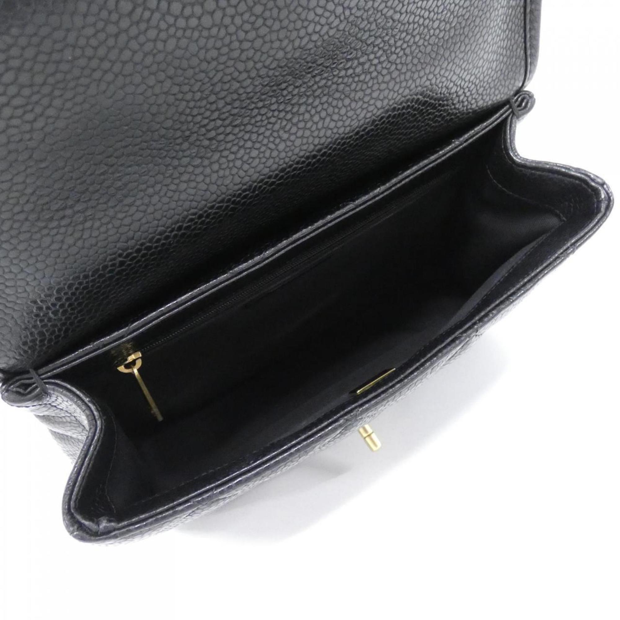 Chanel Black Grained Calfskin Backpack (Pre-Owned)