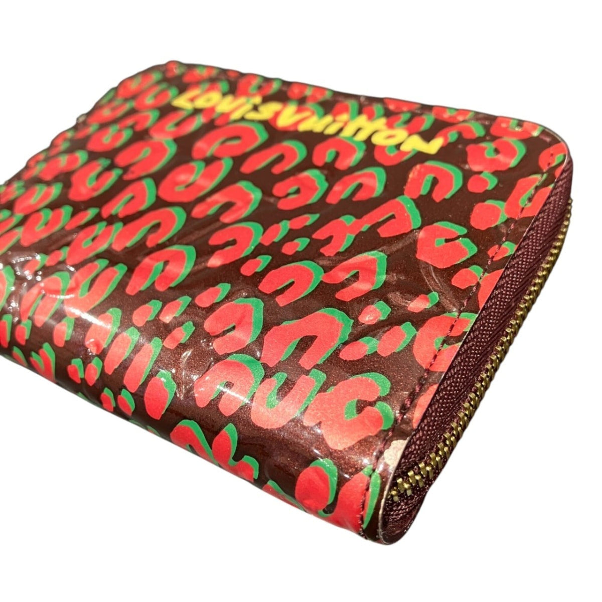 Louis Vuitton Bordeaux Leopard Rouge Fauviste Patent Leather Coin Purse/Coin Case (Pre-Owned)