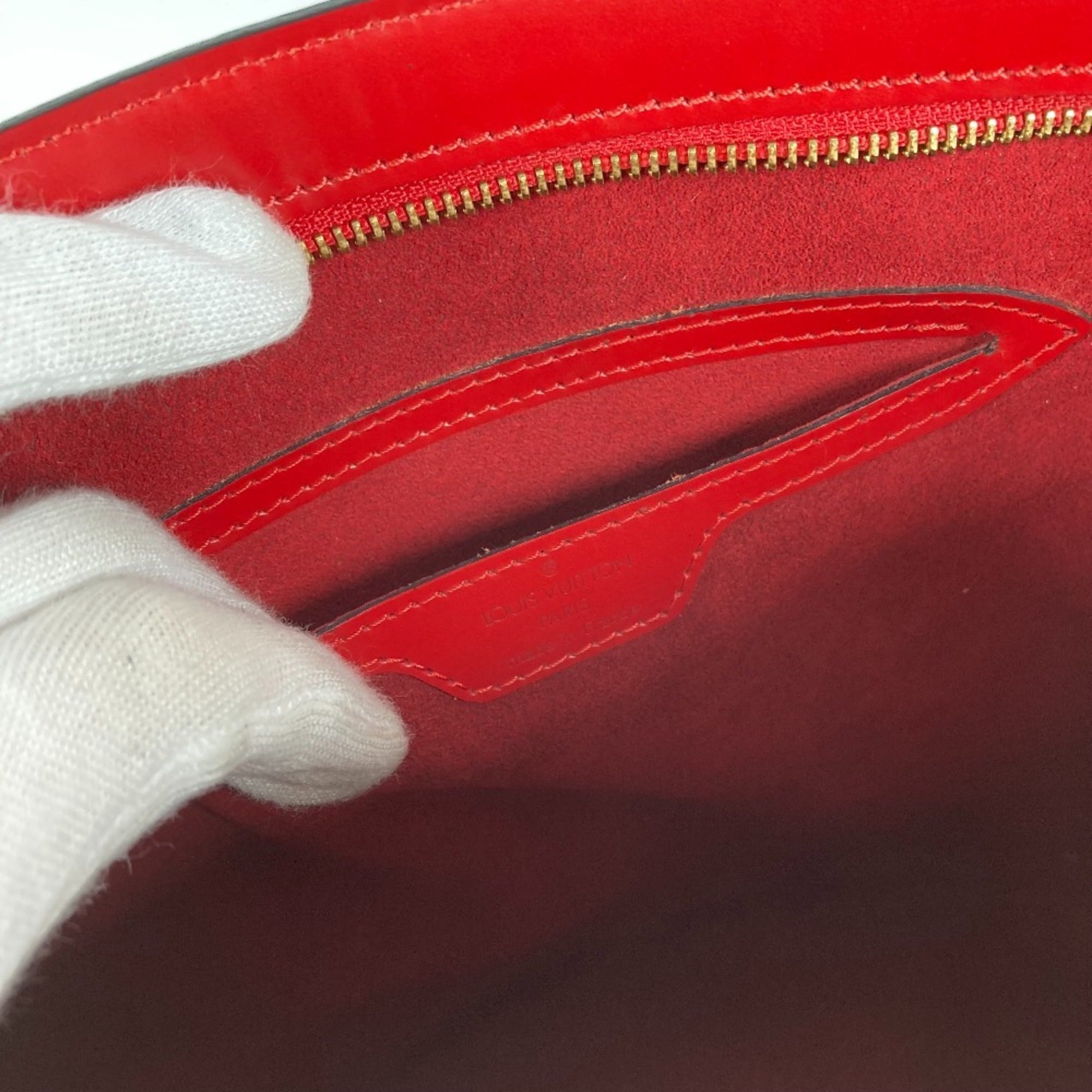 Louis Vuitton Castilian Red Red Color Epi Leather Shoulder Bag Tote Bag (Pre-Owned)