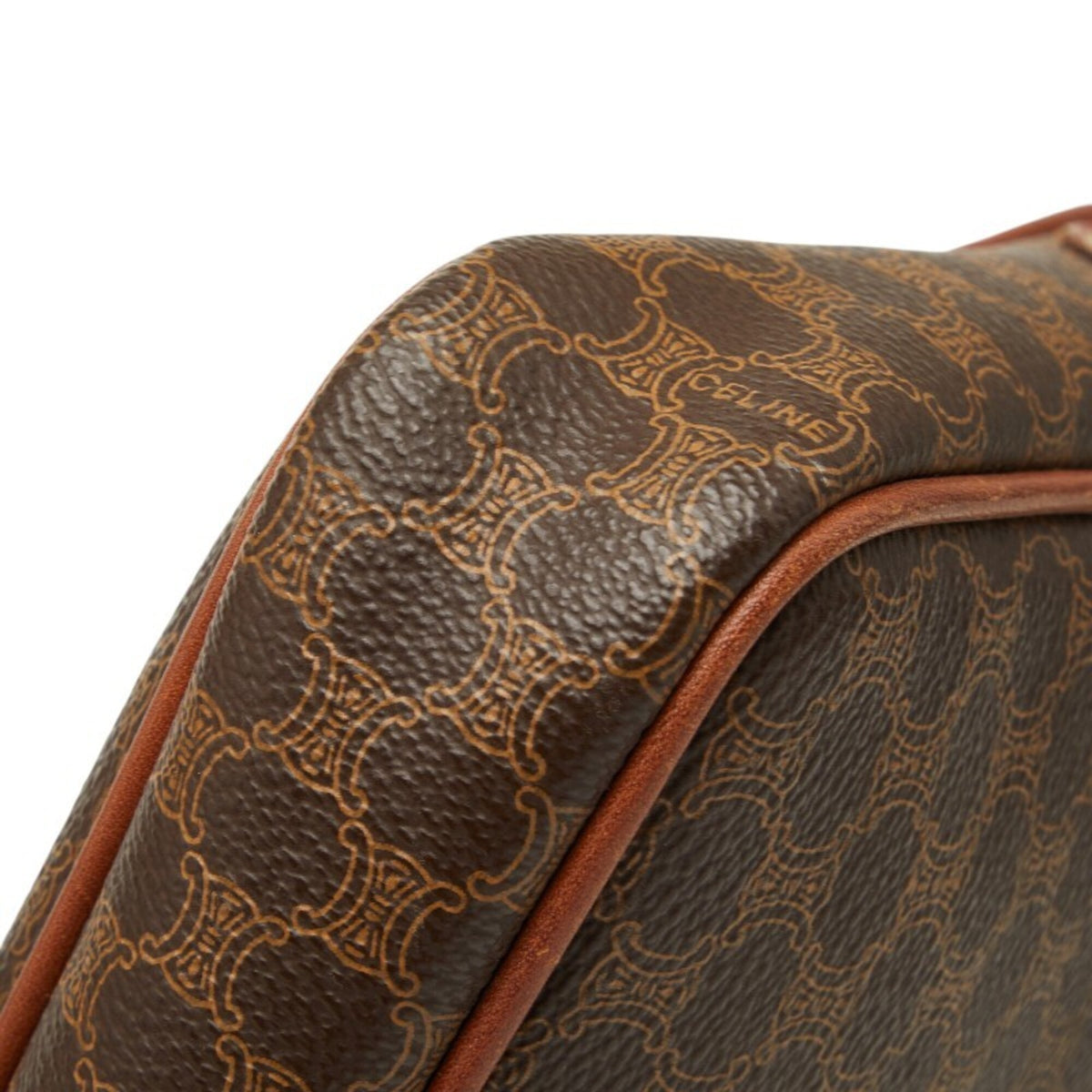 Celine Brown Pvc Leather Clutch Bag (Pre-Owned)