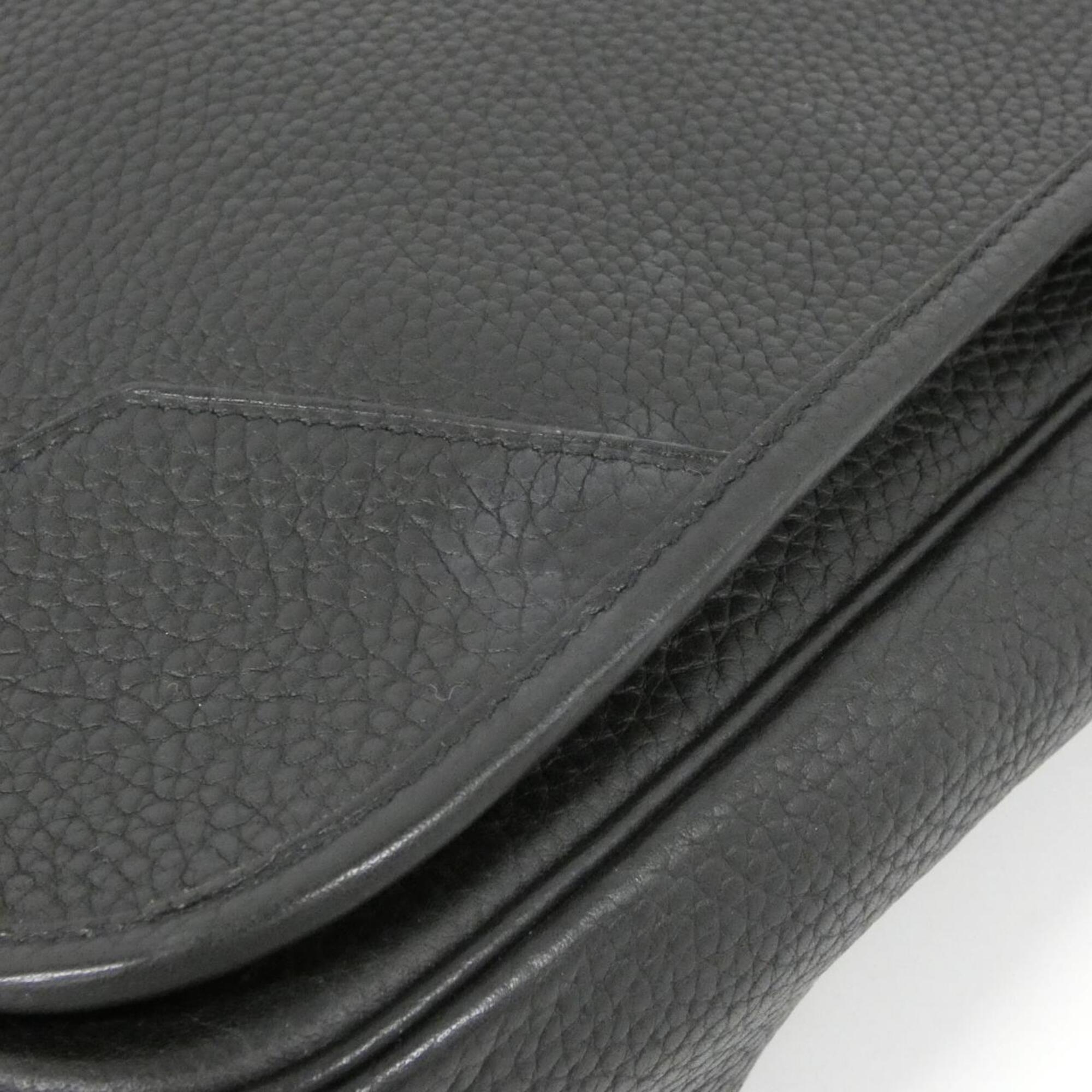 Hermes Black Taurillon Clemence Leather Handbag (Pre-Owned)