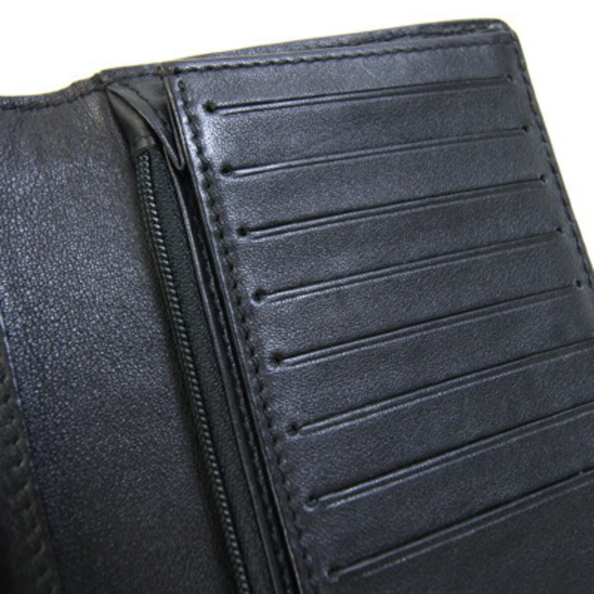 Celine Black Leather Long Wallet (Bi-Fold) (Pre-Owned)