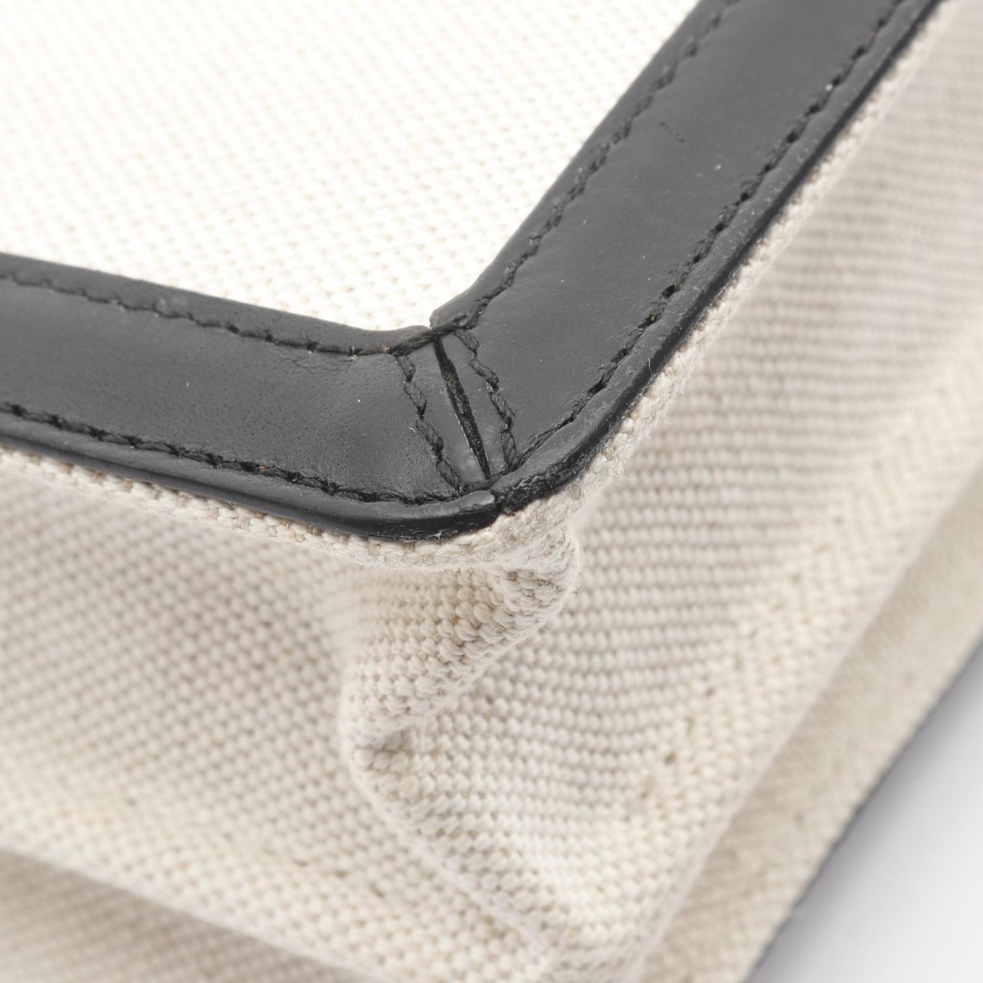 Balenciaga Navy Pochette Black Ivory Canvas Pochette Shoulder Bag (Pre-Owned)