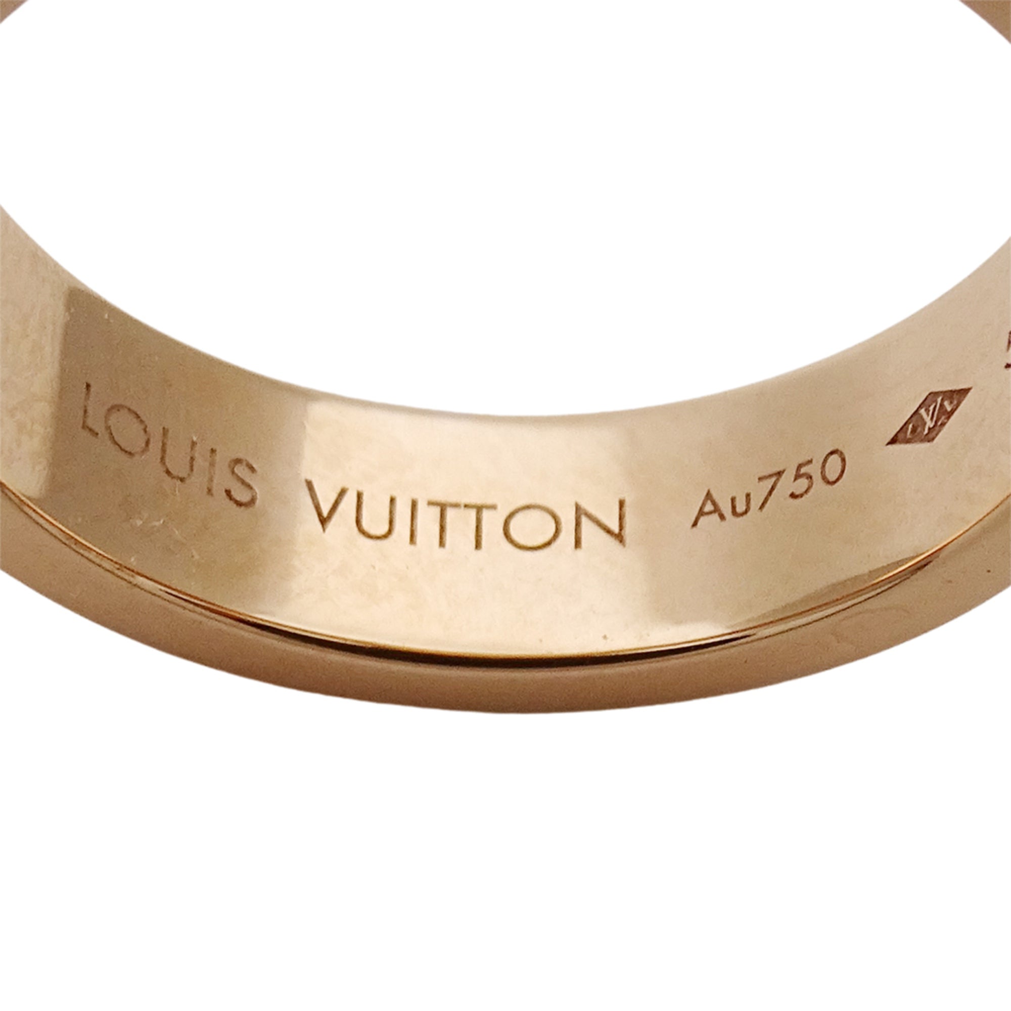 Louis Vuitton Pink Gold Pink Gold (18K) Band Ring (Pre-Owned)