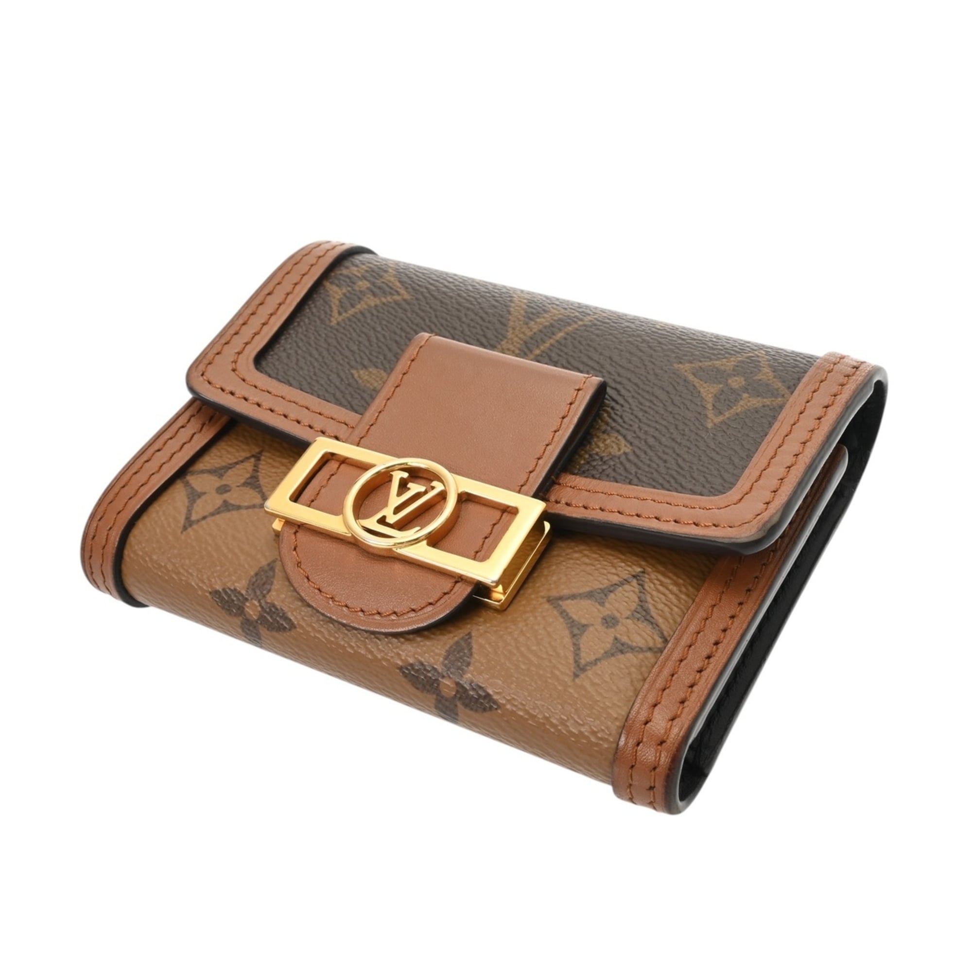 Louis Vuitton Brown Monogram Wallet (Tri-Fold) (Pre-Owned)