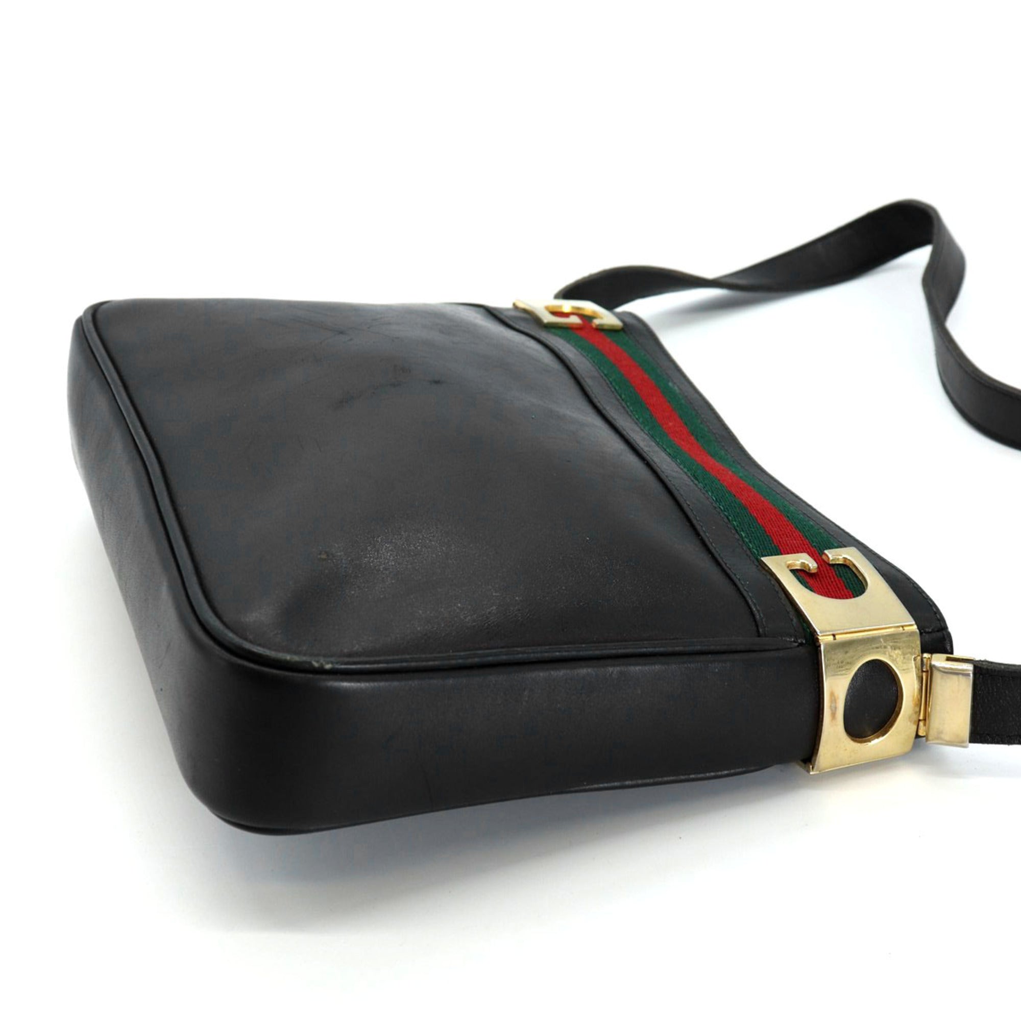 Gucci Black Leather Shoulder Bag (Pre-Owned)