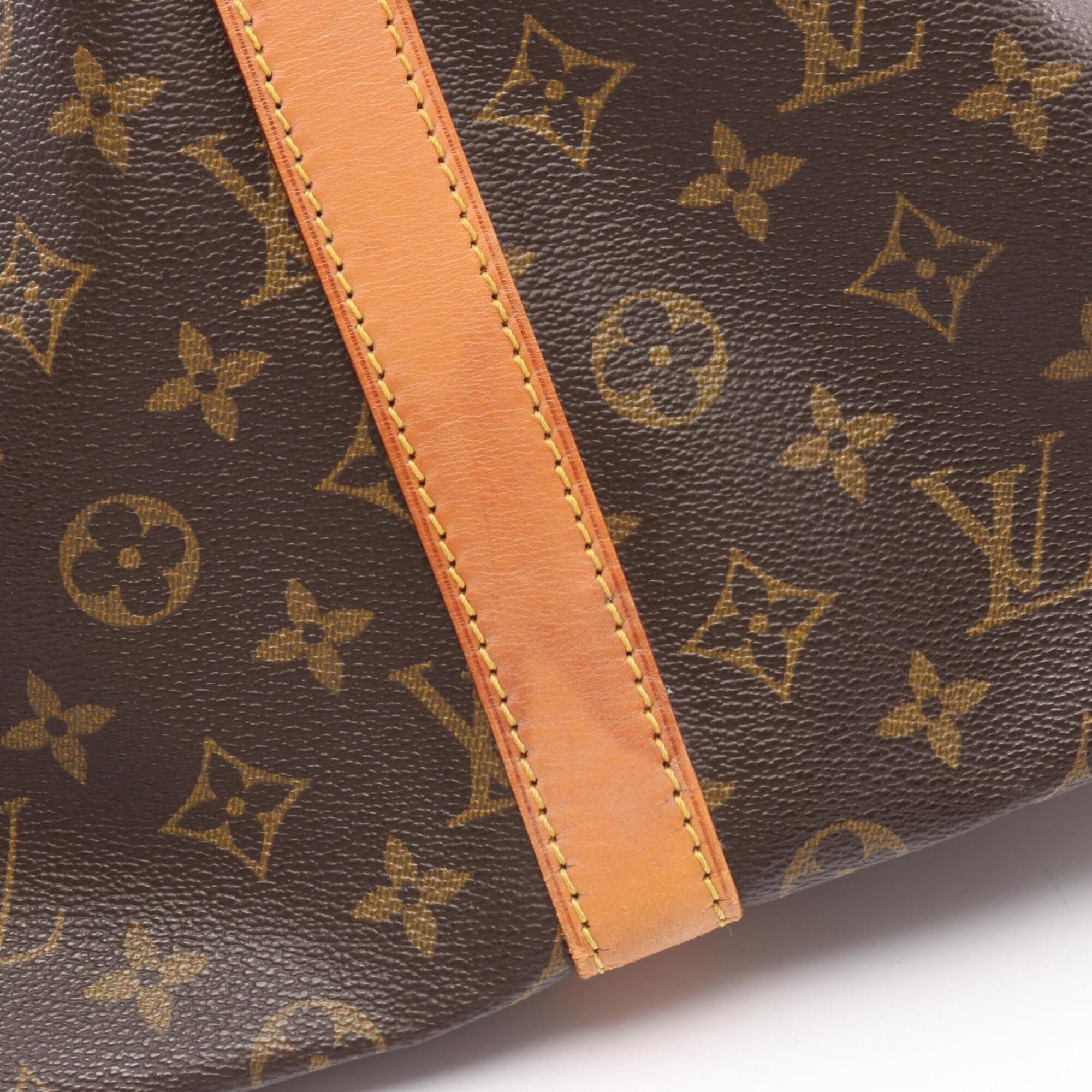 Louis Vuitton Brown Monogram Coated Canvas Leather Boston Bag Handbag (Pre-Owned)
