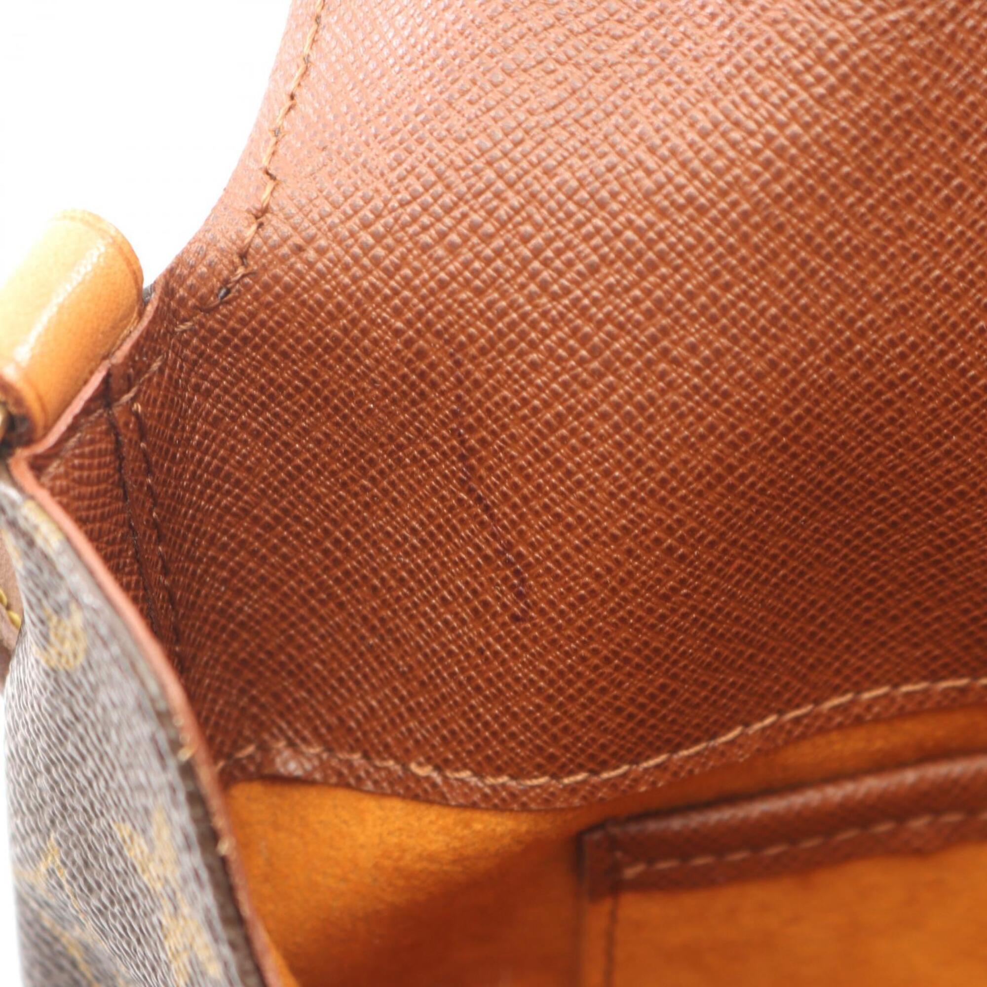 Louis Vuitton Monogram Brown Coated Canvas Leather Shoulder Bag (Pre-Owned)