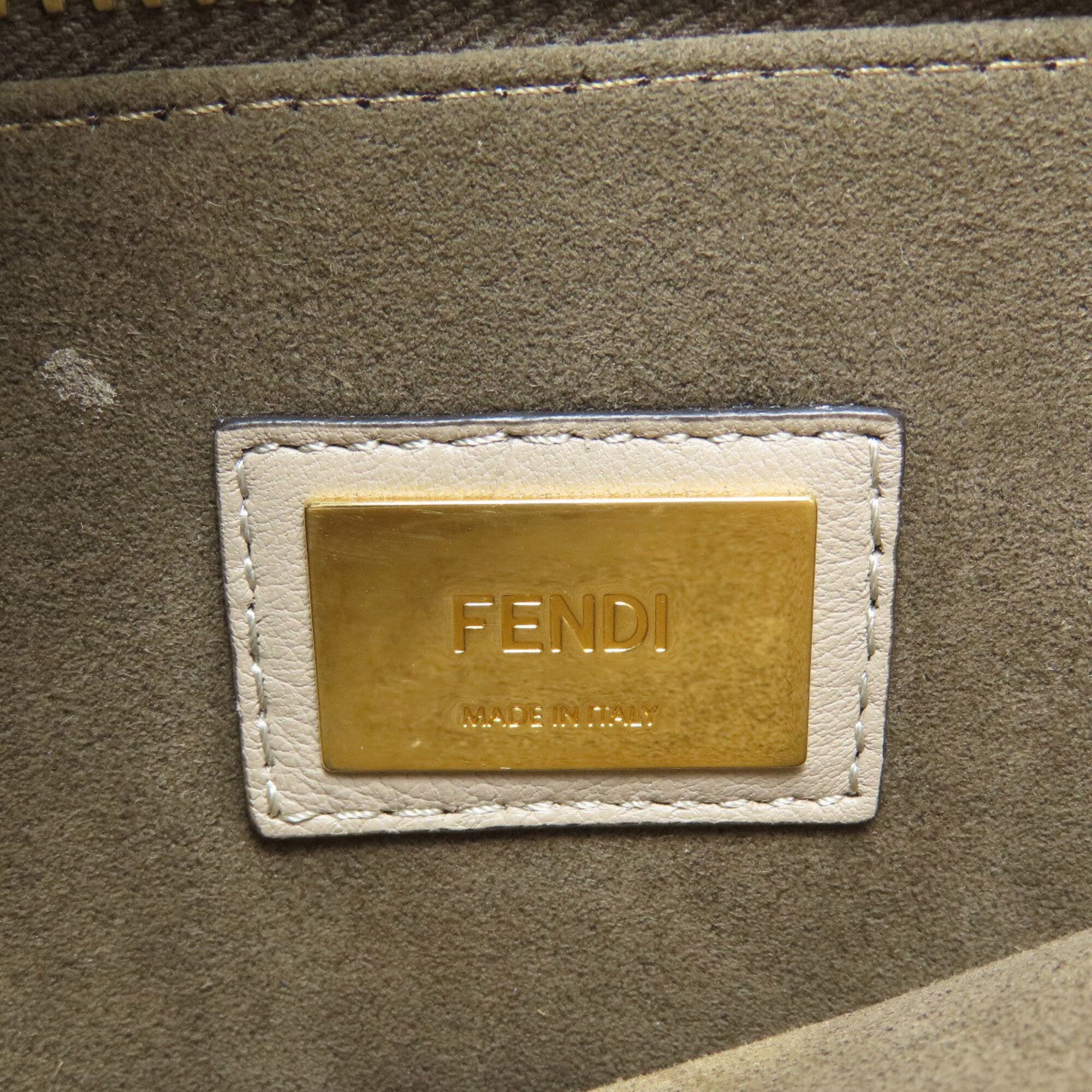 Fendi Grayish Leather Handbag (Pre-Owned)