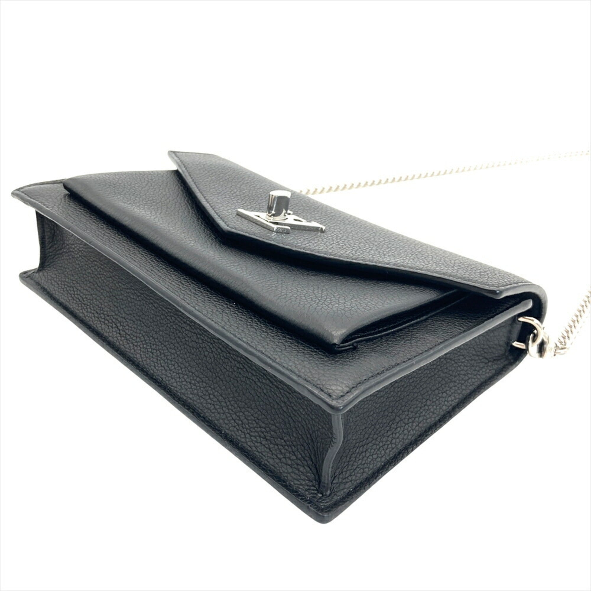 Louis Vuitton Black Leather Pochette Shoulder Bag (Pre-Owned)