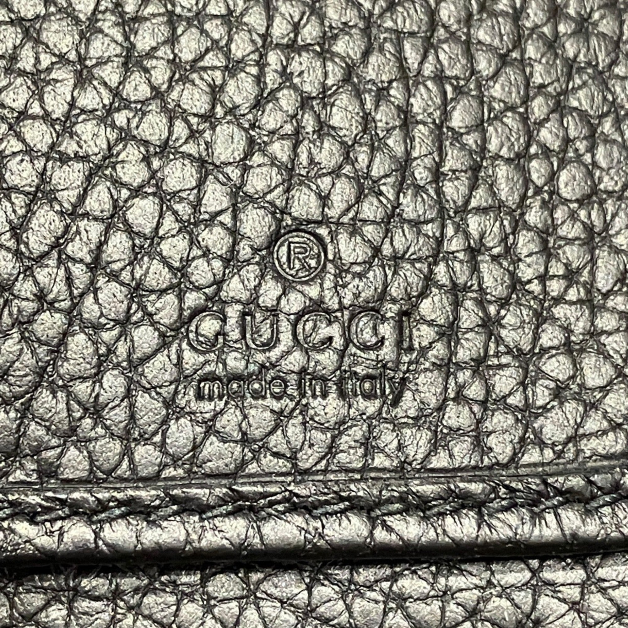 Gucci Black Leather Long Wallet (Bi-Fold) (Pre-Owned)