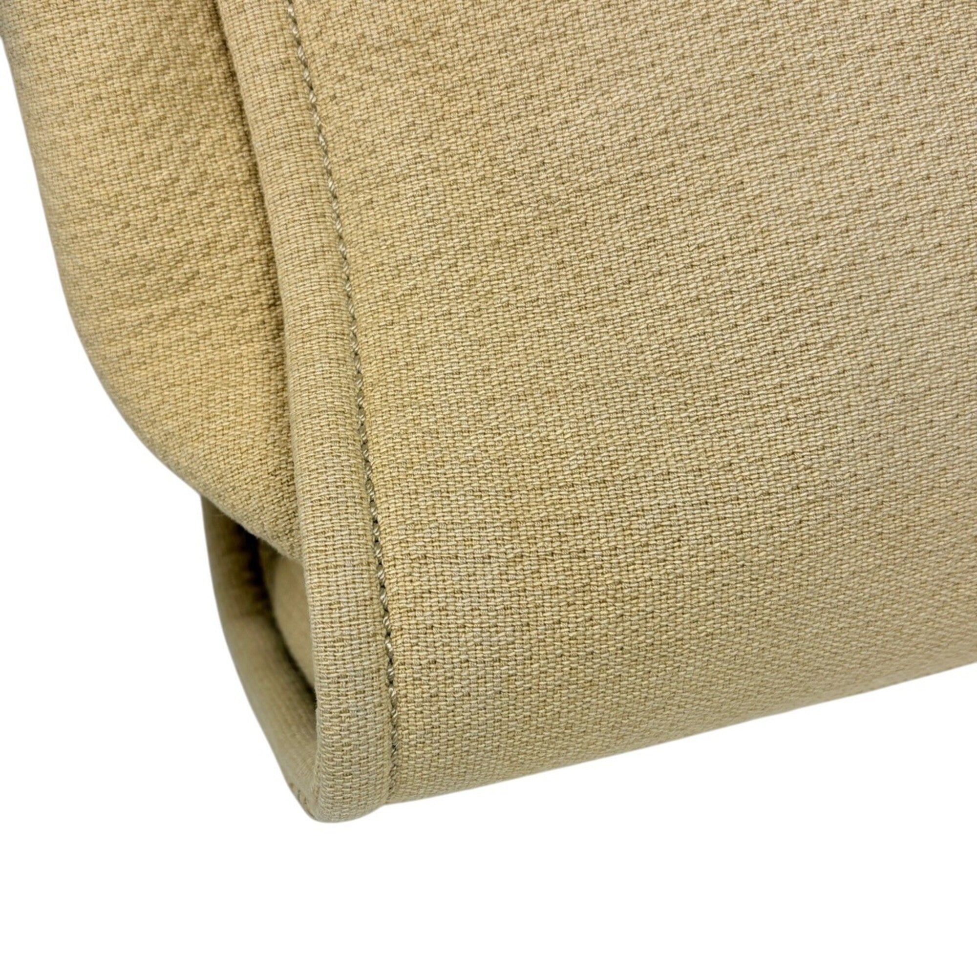 Chanel Deauville Beige Canvas Shoulder Bag Tote Bag (Pre-Owned)