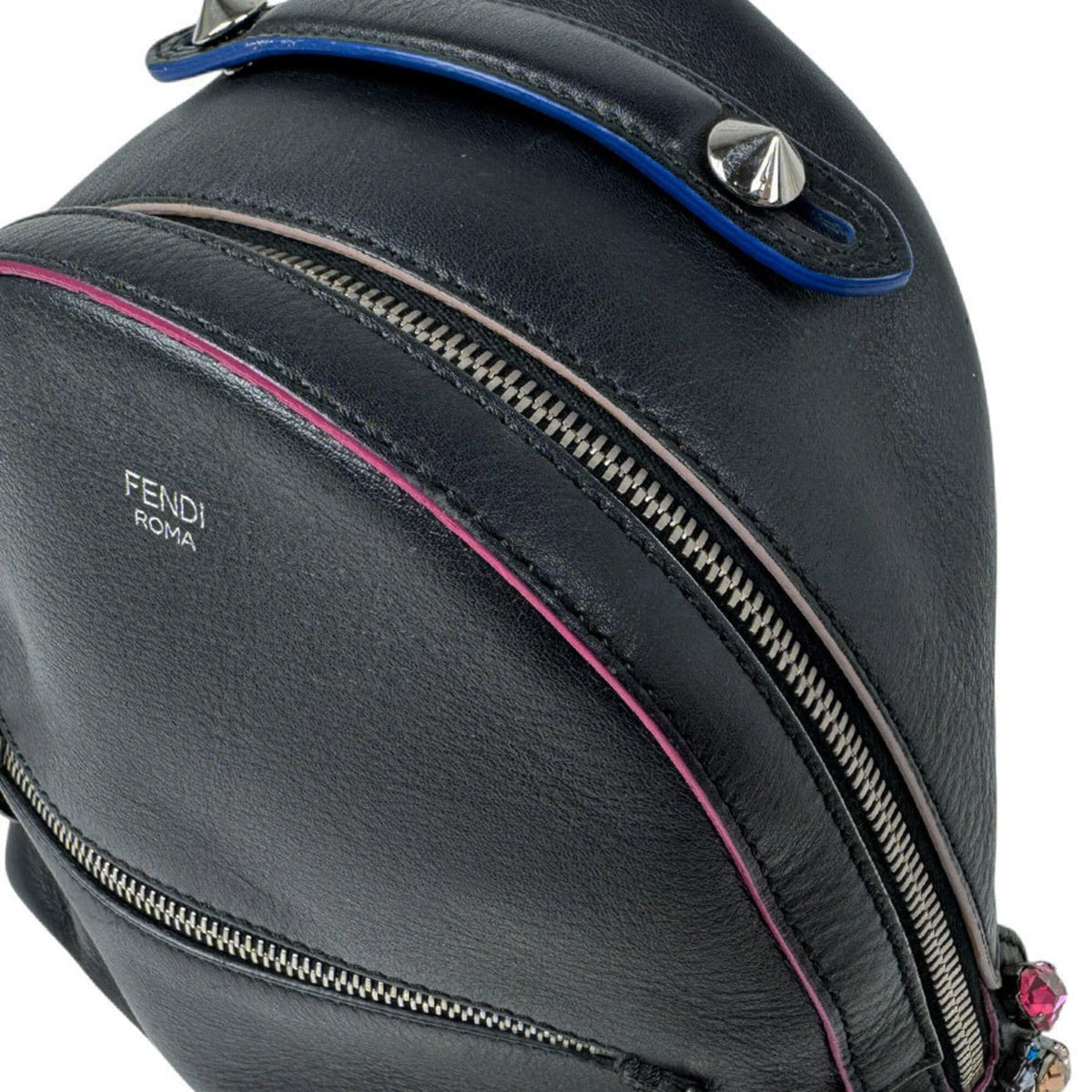 Fendi Black Leather Backpack (Pre-Owned)