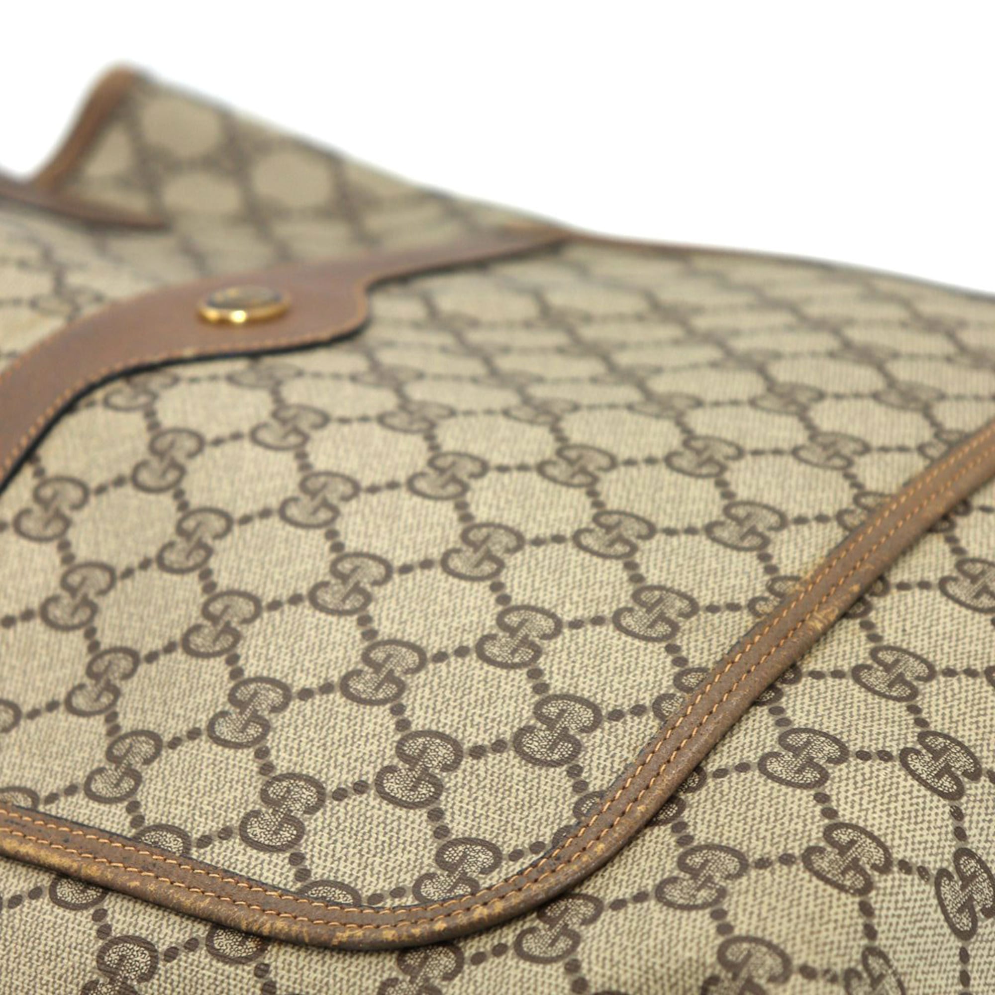 Gucci Beige Gg Supreme Canvas Shoulder Bag Tote Bag (Pre-Owned)
