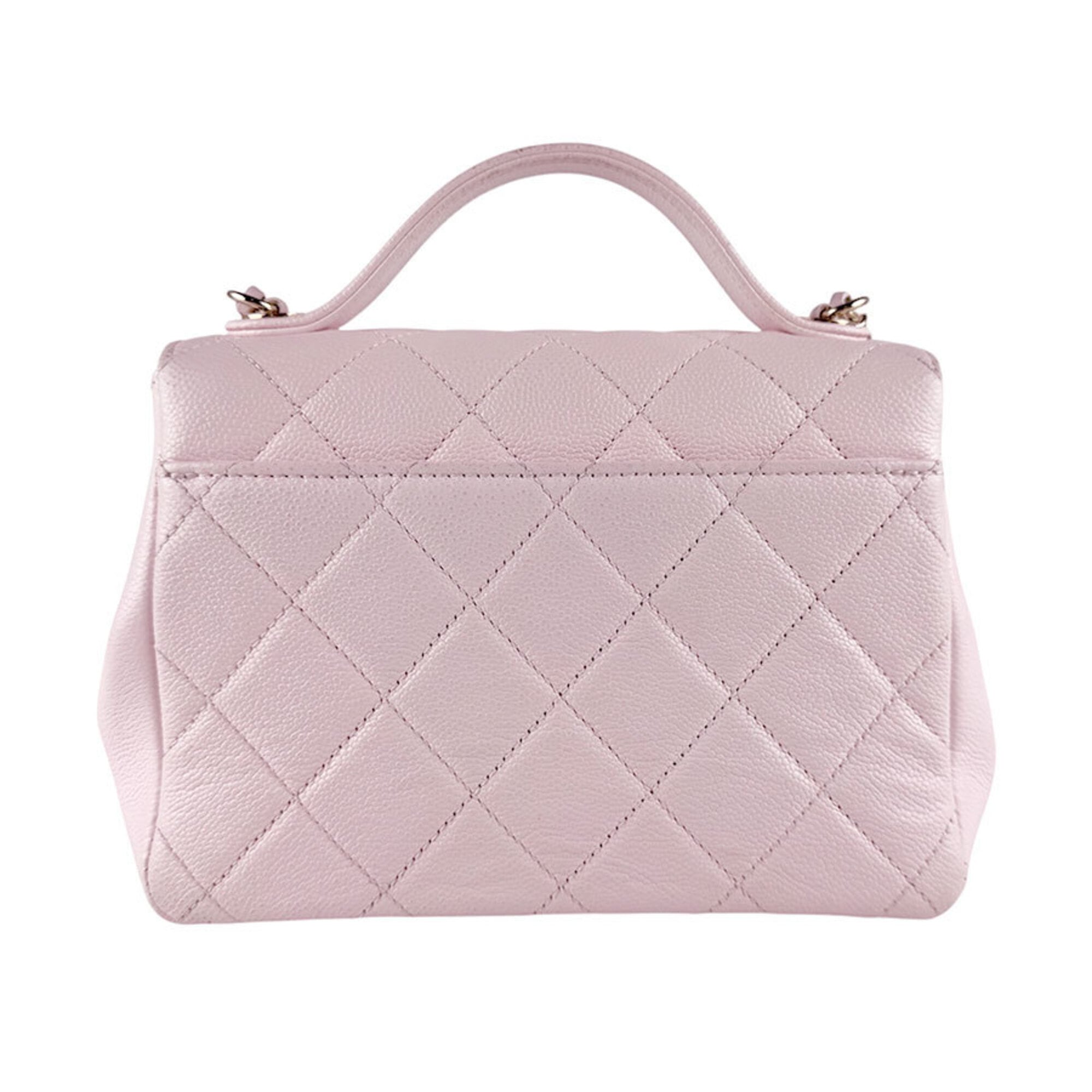 Chanel Light Pink Grained Calfskin Handbag Shoulder Bag (Pre-Owned)