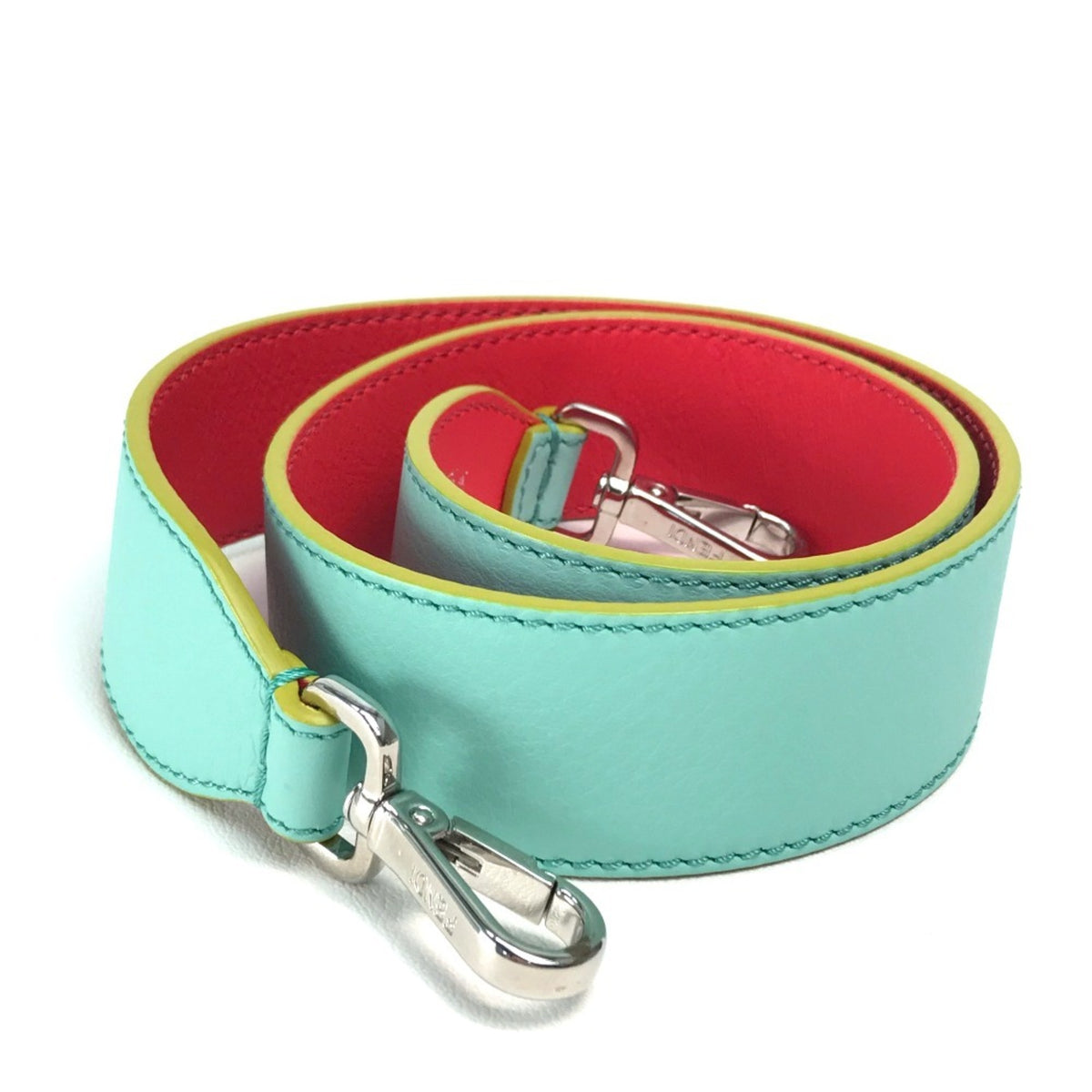 Fendi Blue Leather Chain/Shoulder Wallet (Pre-Owned)