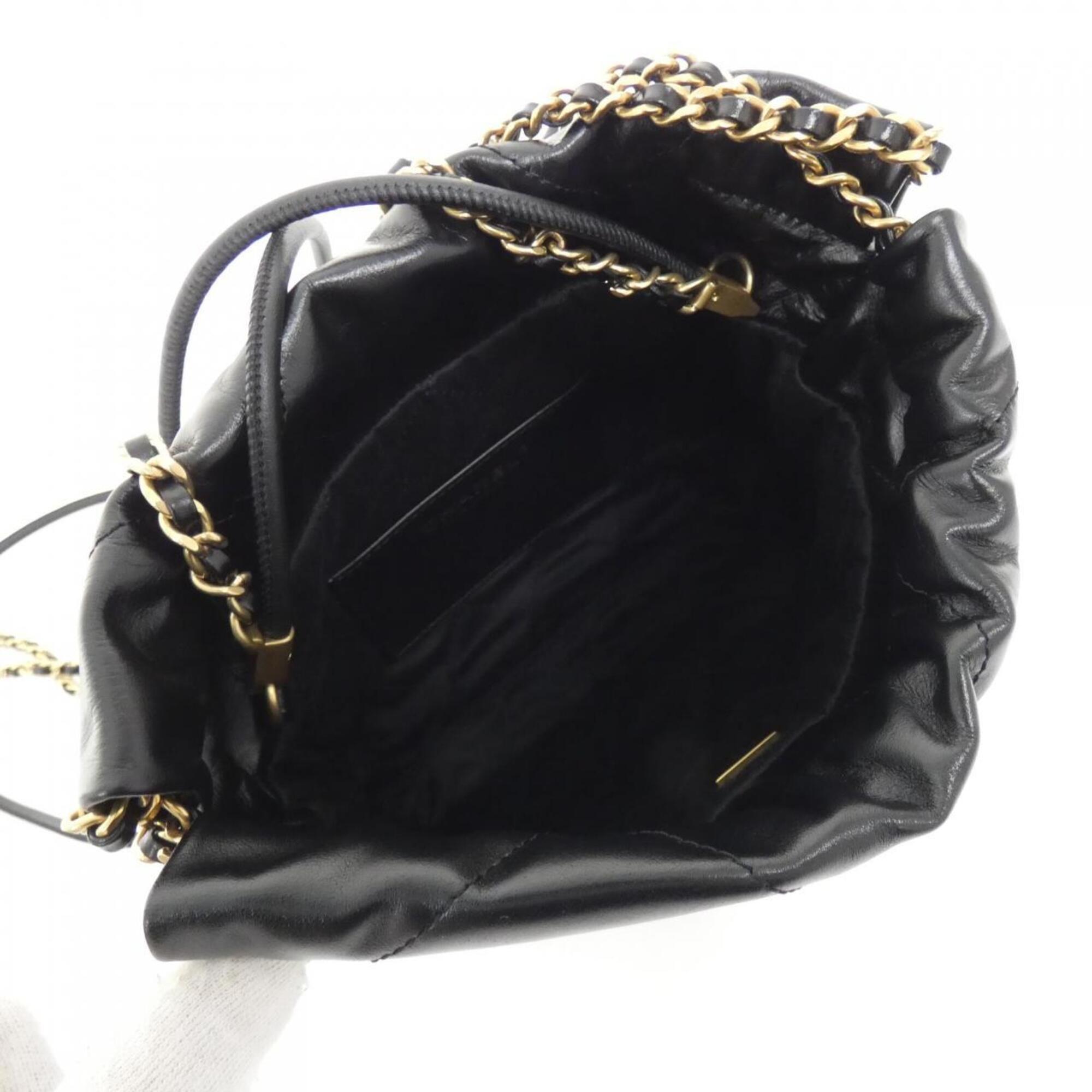 Chanel Black Leather Handbag (Pre-Owned)