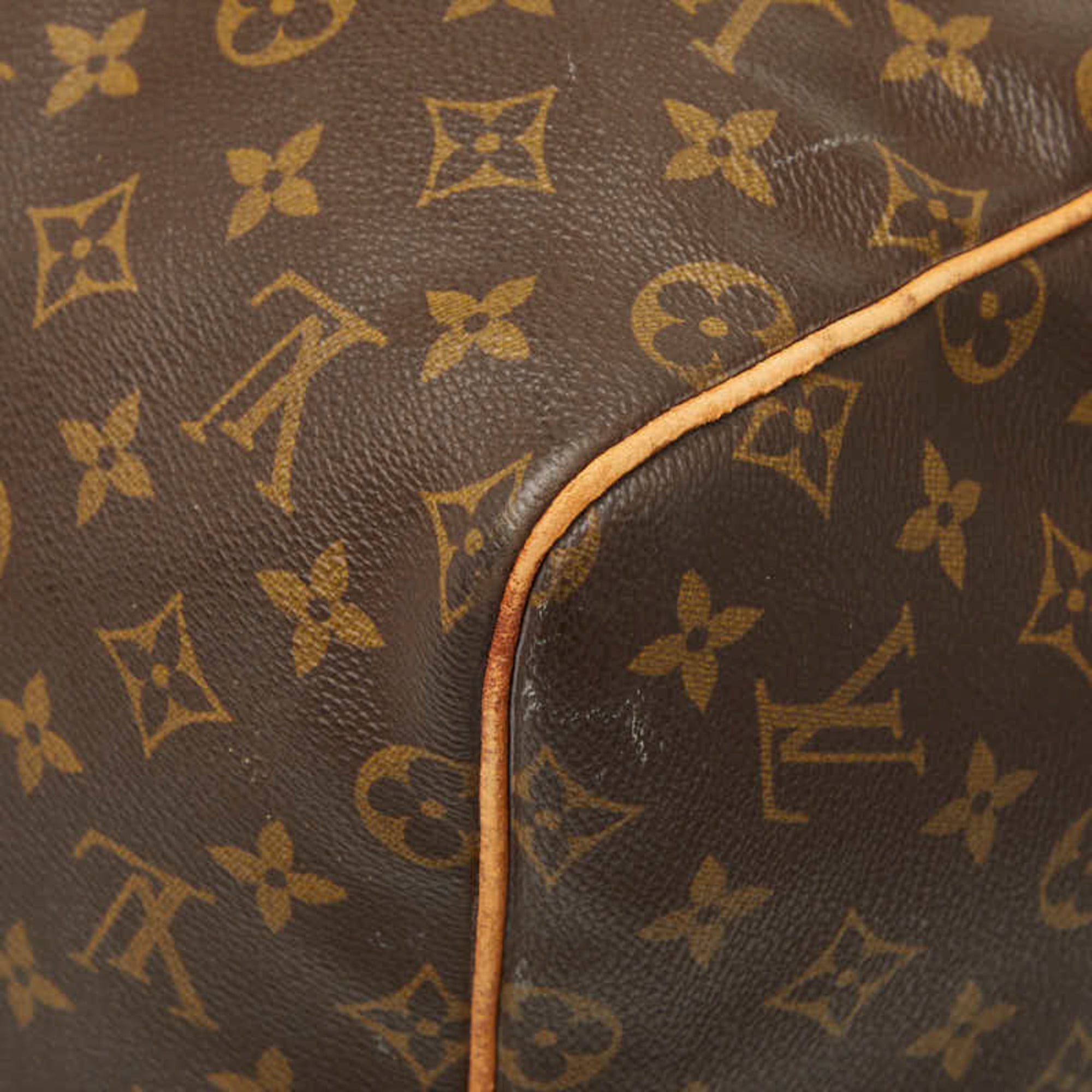 Louis Vuitton Brown Pvc Leather Boston Bag (Pre-Owned)
