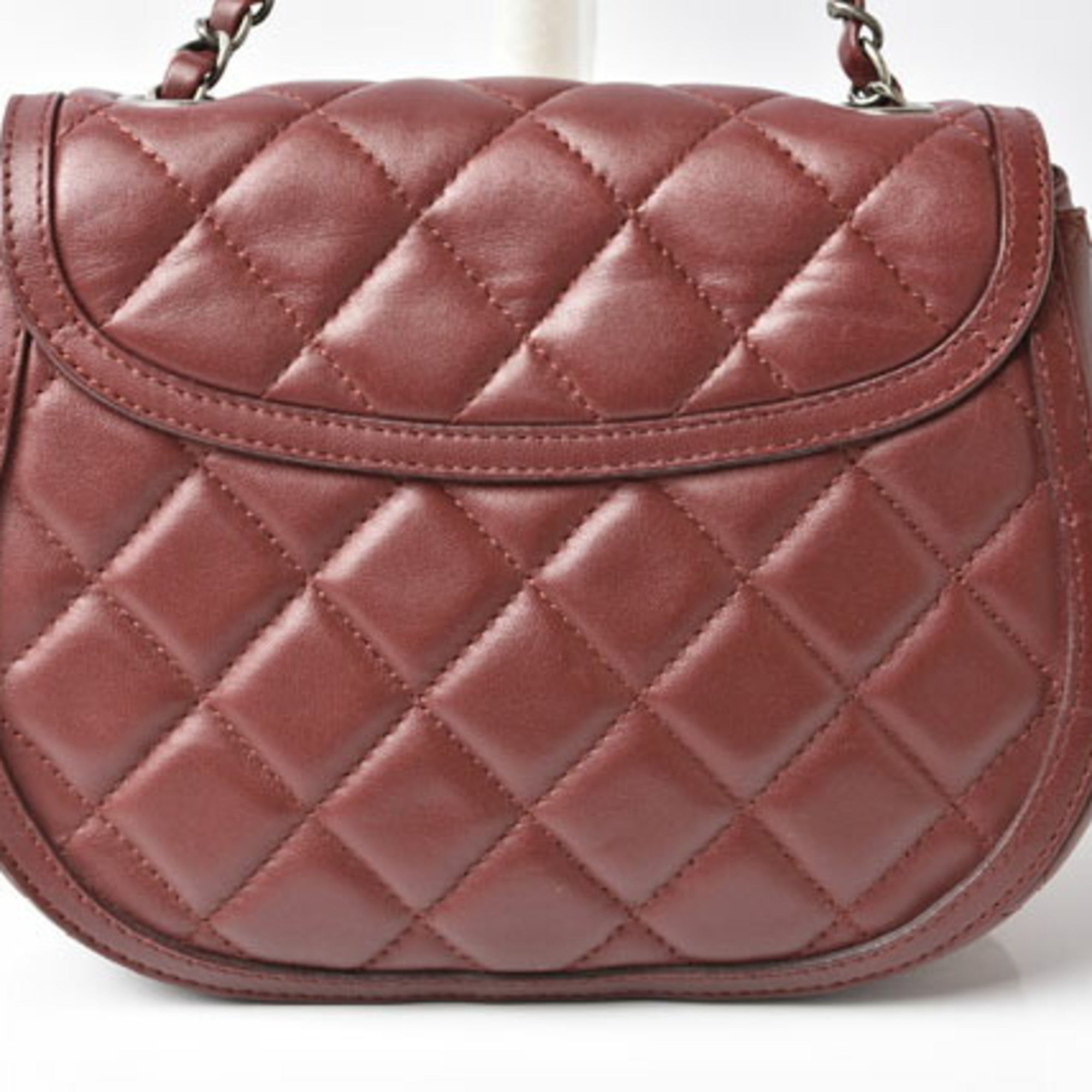 Chanel Bordeaux Saddle Bag Shoulder Bag (Pre-Owned)