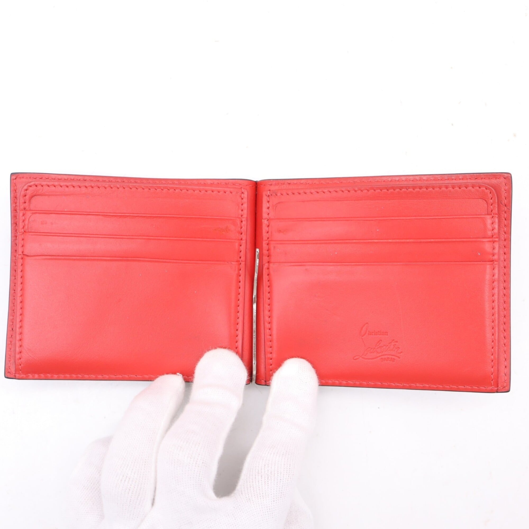 Christian Louboutin Black Leather Wallet (Bi-Fold) (Pre-Owned)