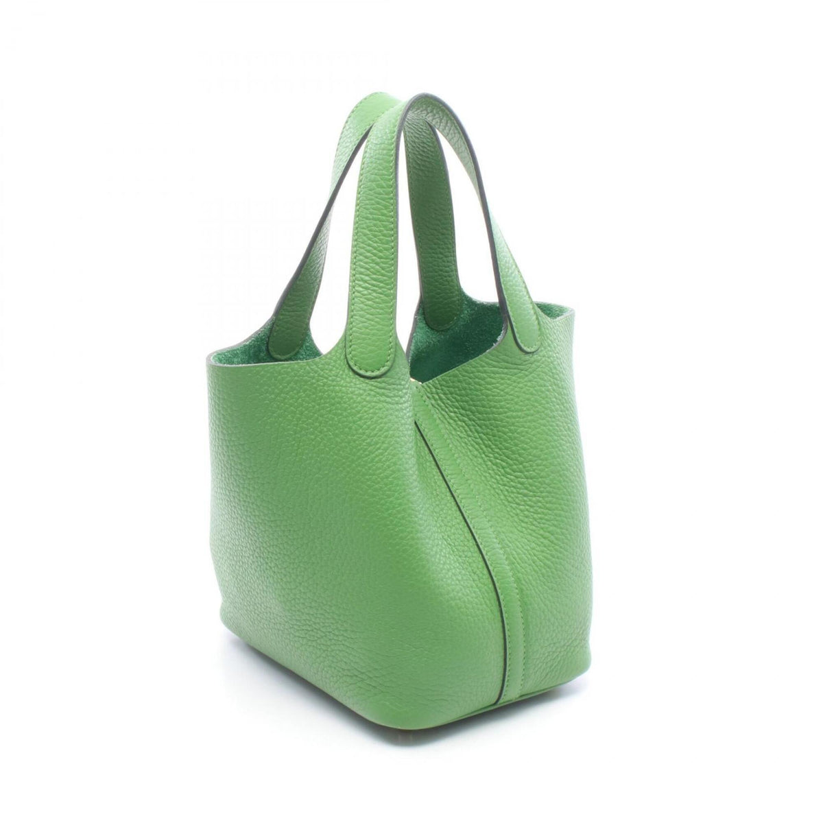Hermes Green Taurillon Clemence Leather Handbag (Pre-Owned)