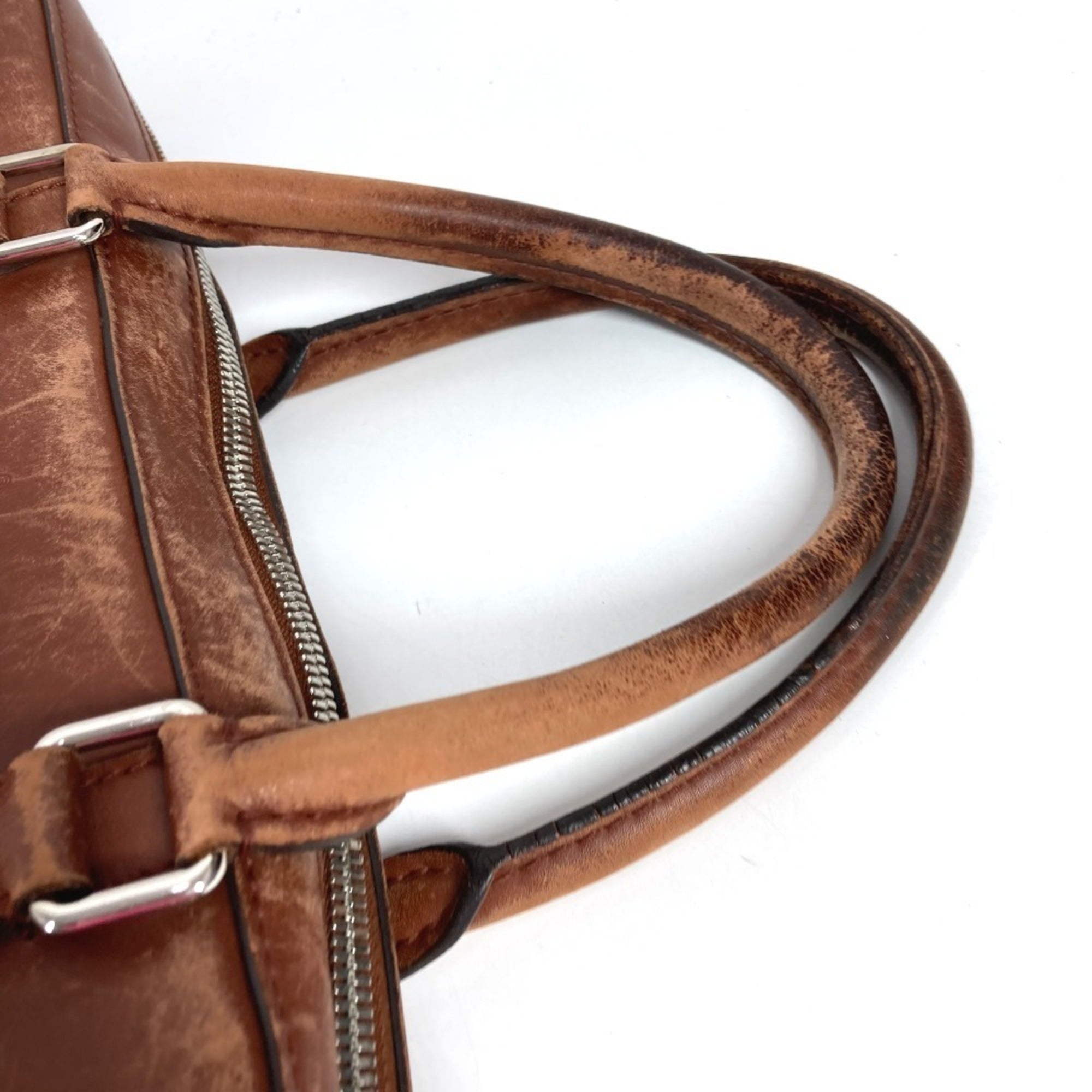 Louis Vuitton Brown Leather Handbag Tote Bag (Pre-Owned)