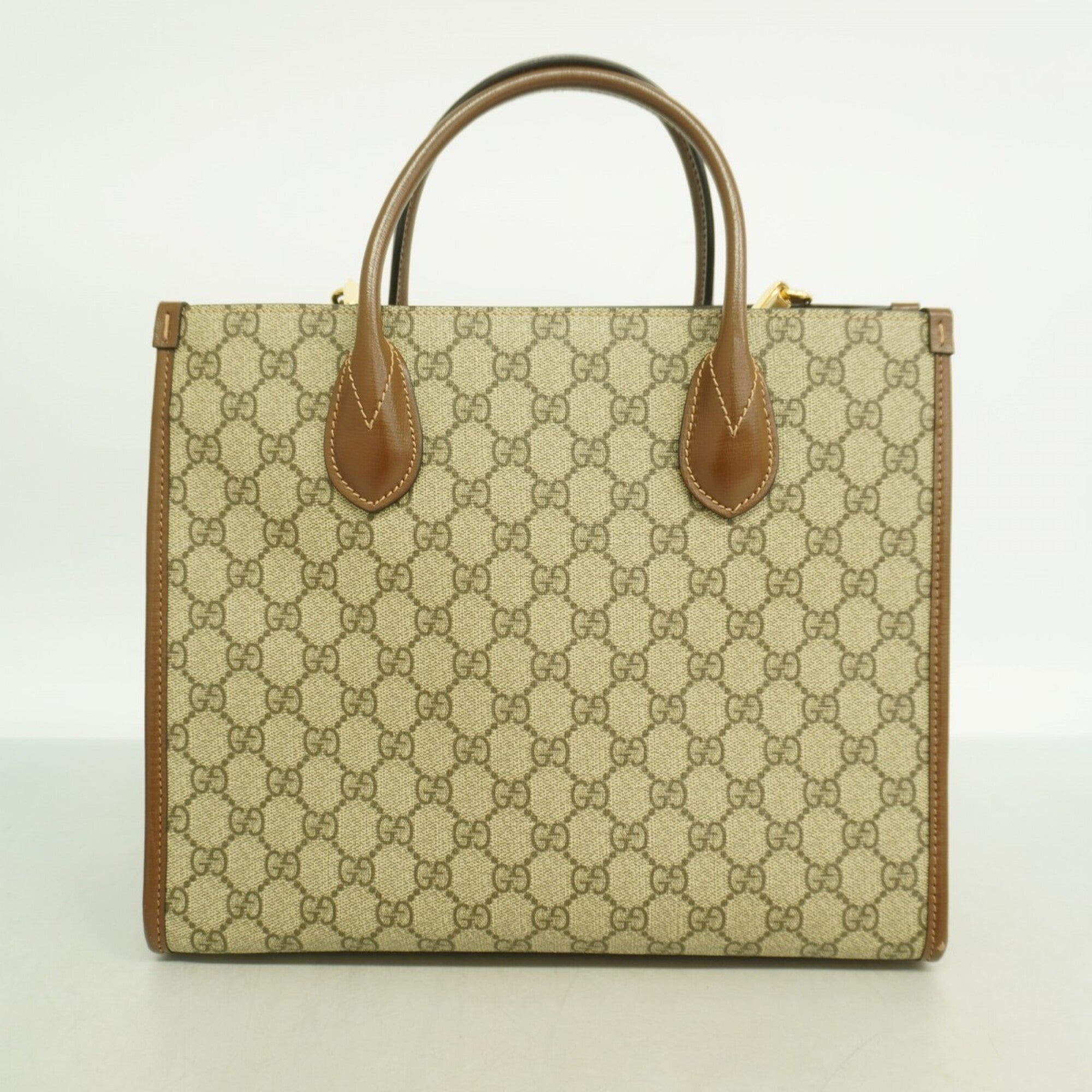 Gucci Brown Pvc Tote Bag (Pre-Owned)