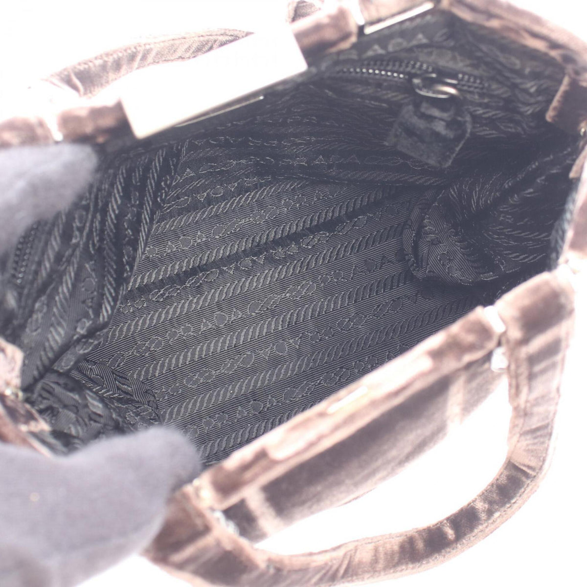 Prada Brown Fabric Handbag (Pre-Owned)