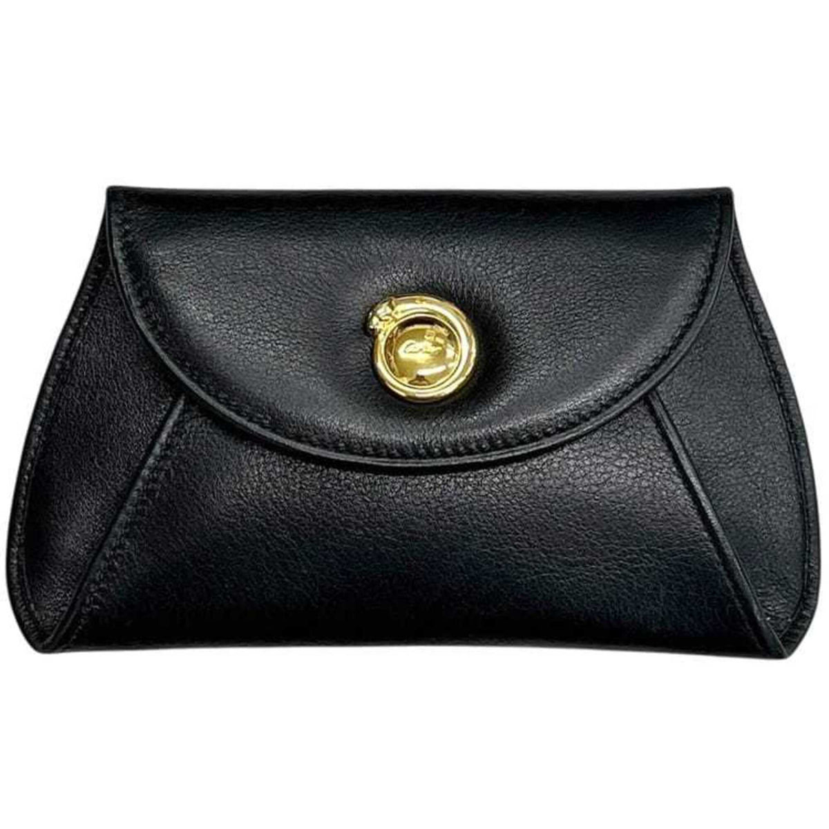 Cartier Panthère Black Leather Pouch (Pre-Owned)