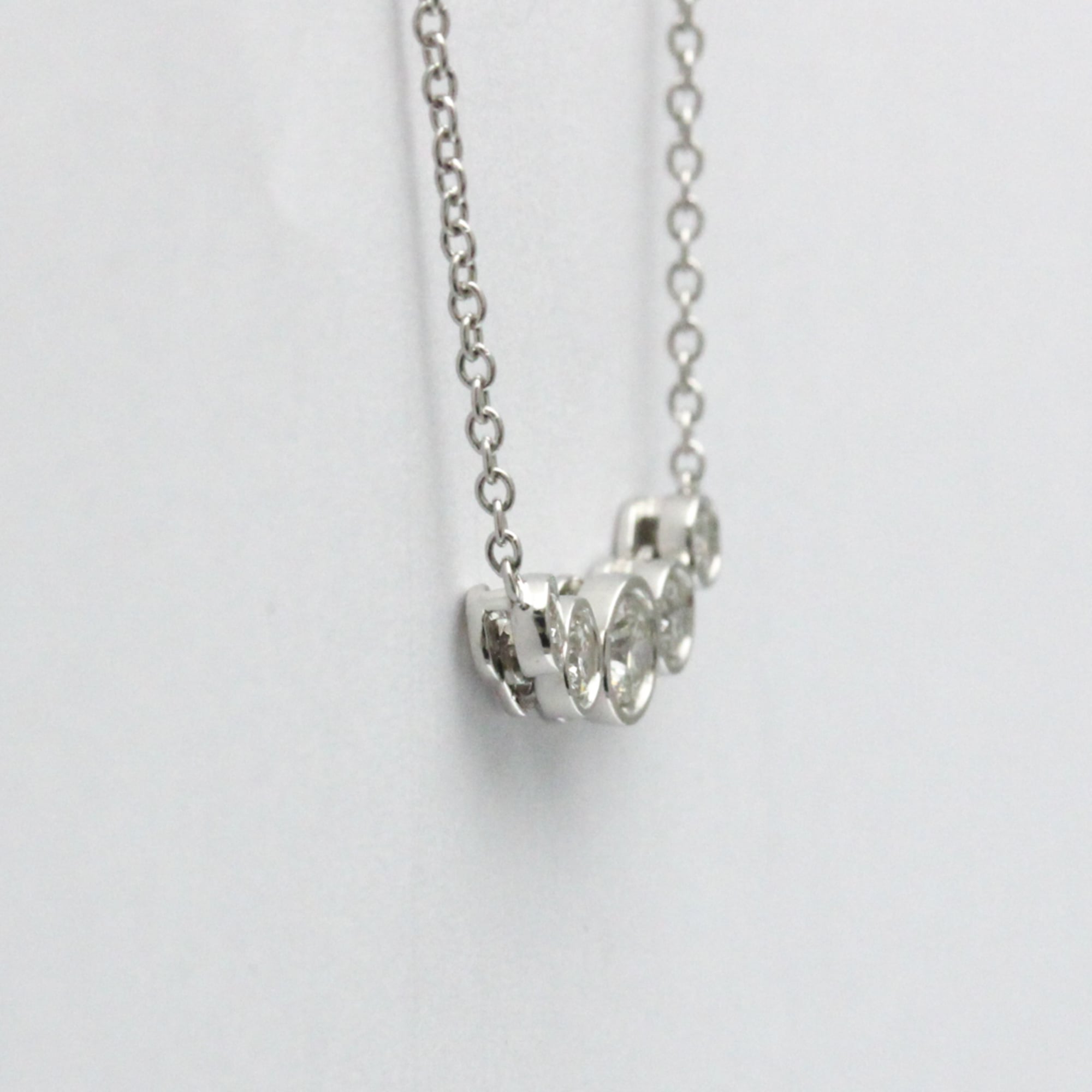 Tiffany & Co. Jazz Graduated Pendant Necklace Platinum And Diamonds Silver Platinum Necklace Jewelry (Pre-Owned)