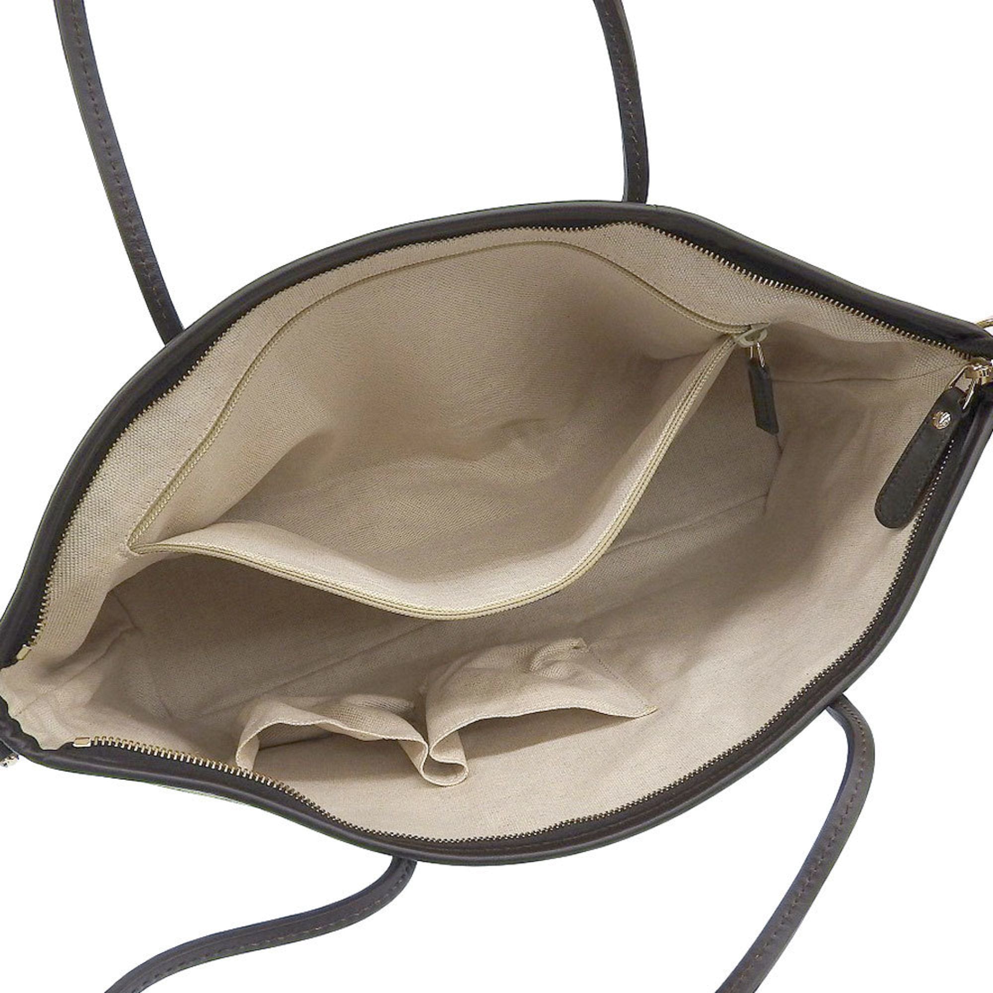 Gucci Beige Brown Pvc Tote Bag (Pre-Owned)