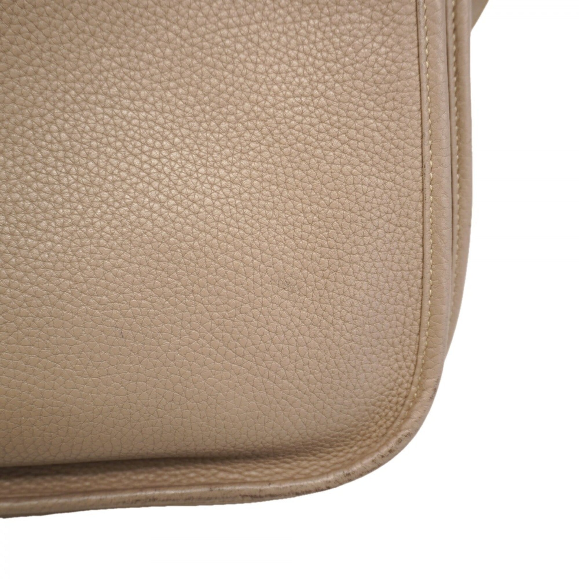 Hermes Gris Tourterelle Taurillon Clemence Leather Shoulder Bag (Pre-Owned)