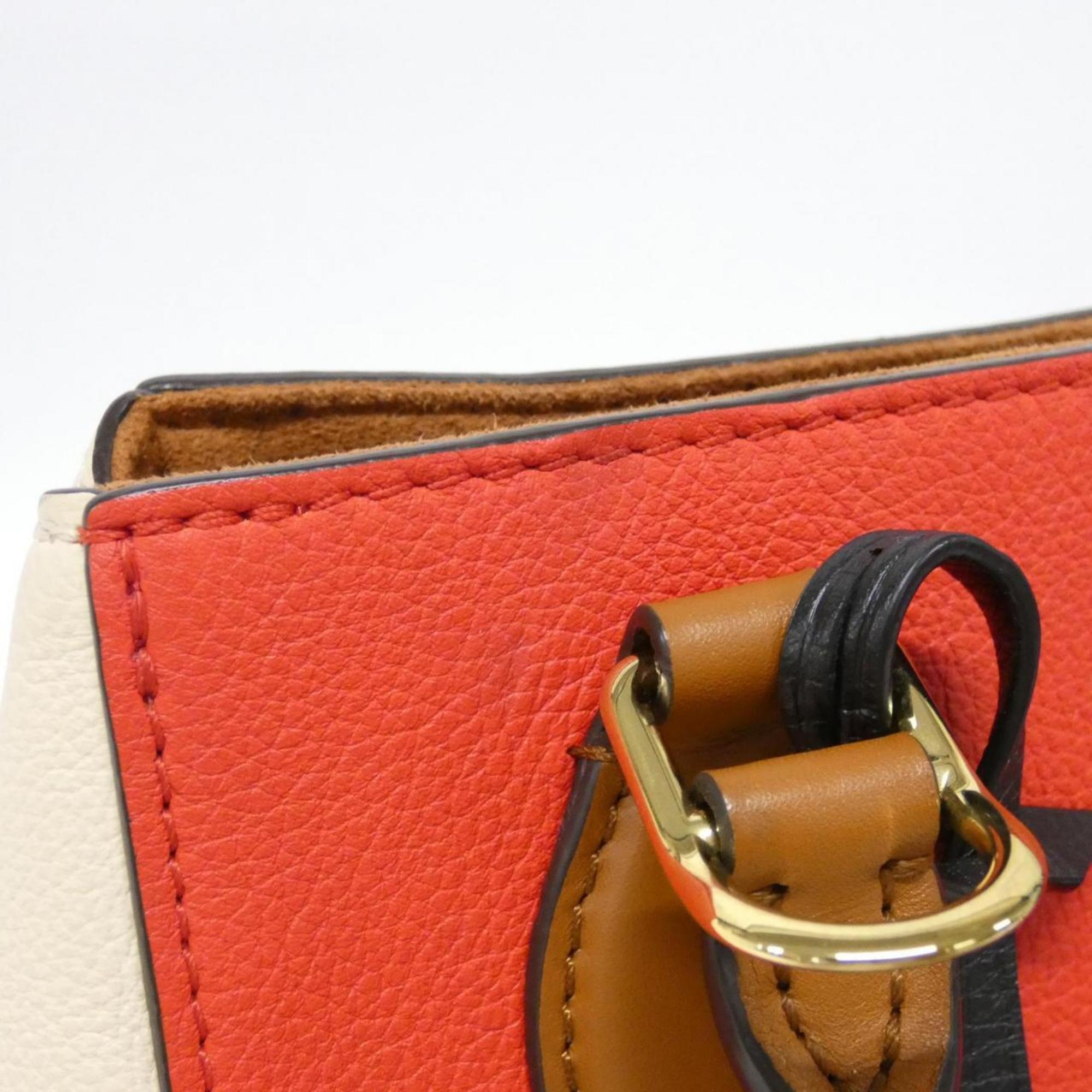 Louis Vuitton Monogram Black Cerise Cream Coated Canvas Leather Handbag (Pre-Owned)