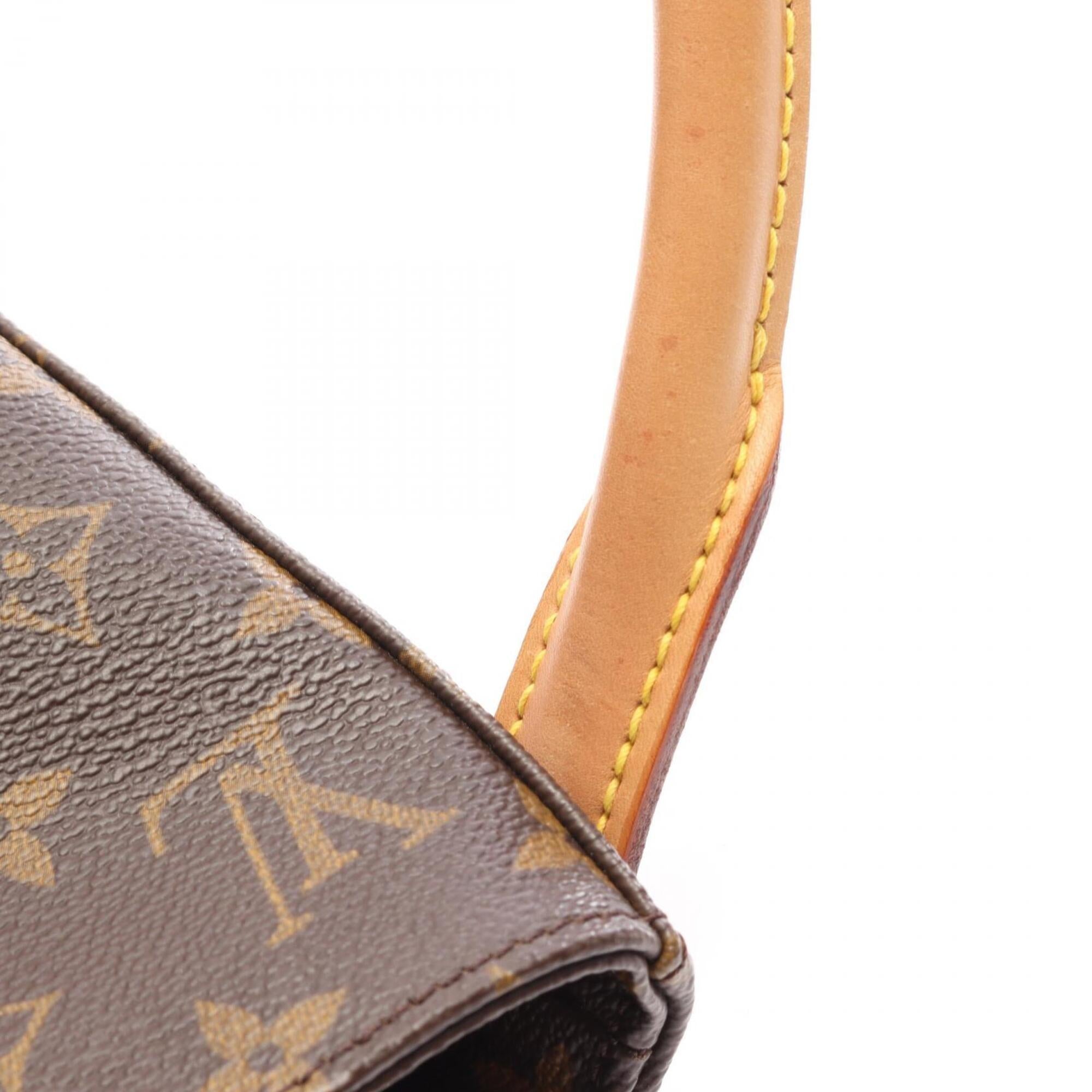 Louis Vuitton Brown Monogram Coated Canvas Leather Handbag Shoulder Bag (Pre-Owned)