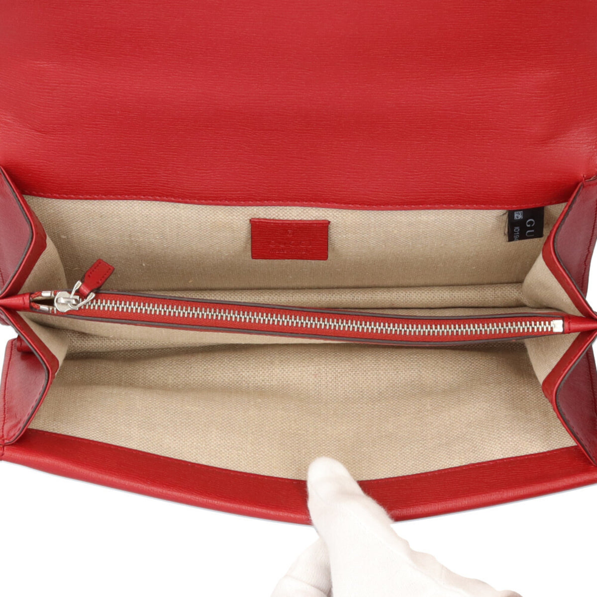 Gucci Gg Blooms Red Color Leather Handbag Shoulder Bag (Pre-Owned)