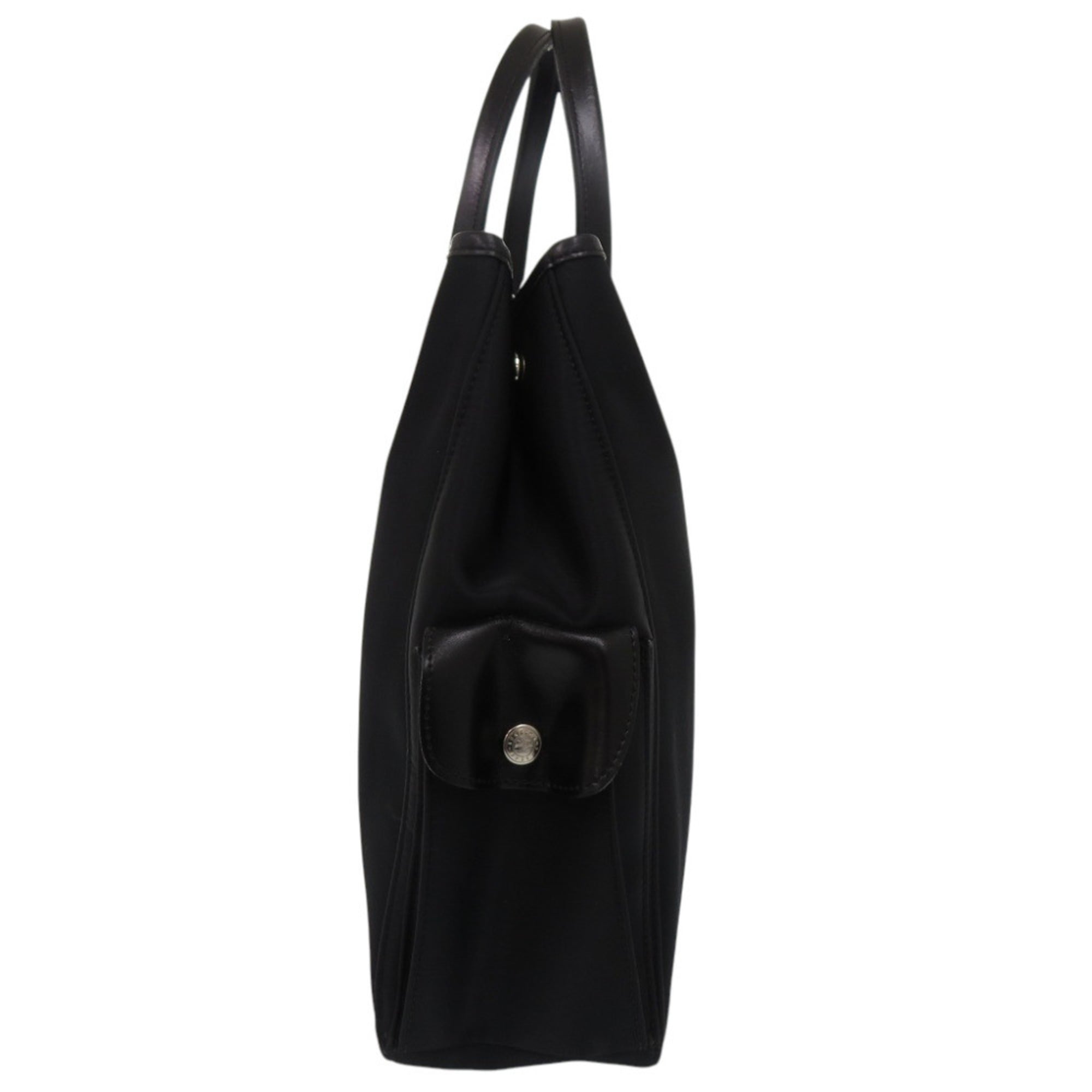 Longchamp Black Nylon Leather Handbag (Pre-Owned)