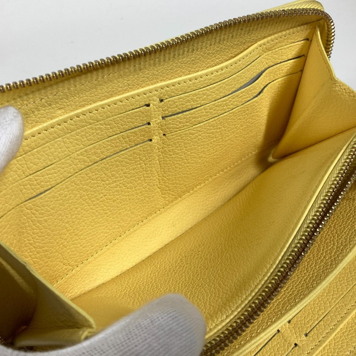 Louis Vuitton Yellow Monogram Empreinte Long Wallet (Bi-Fold) (Pre-Owned)