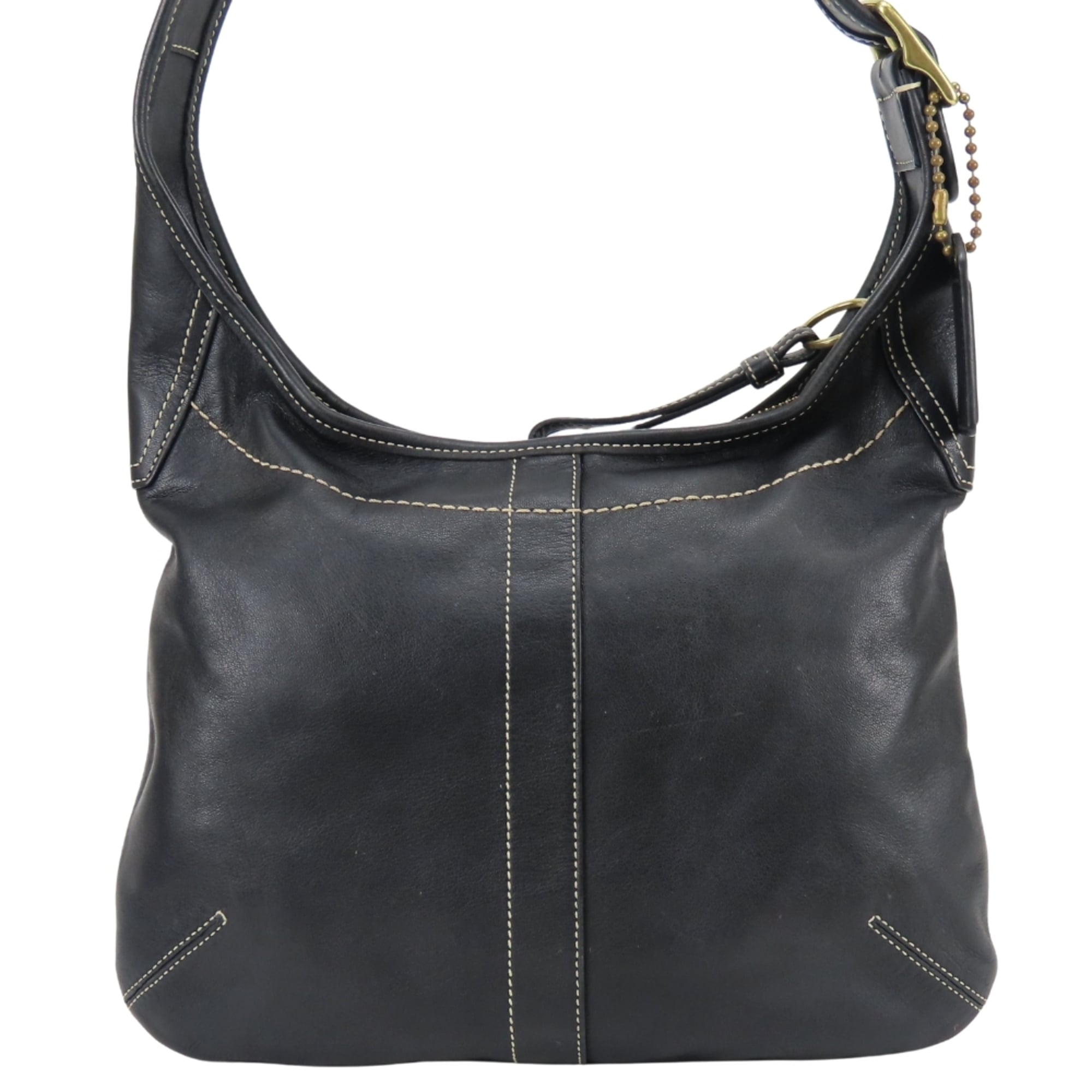 Coach Black Leather Shoulder Bag (Pre-Owned)