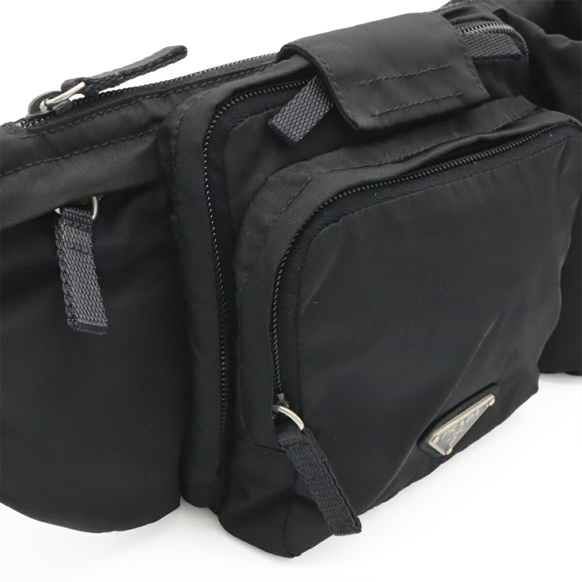 Prada Black Nero Nylon Fanny Pack Sling Bag (Pre-Owned)