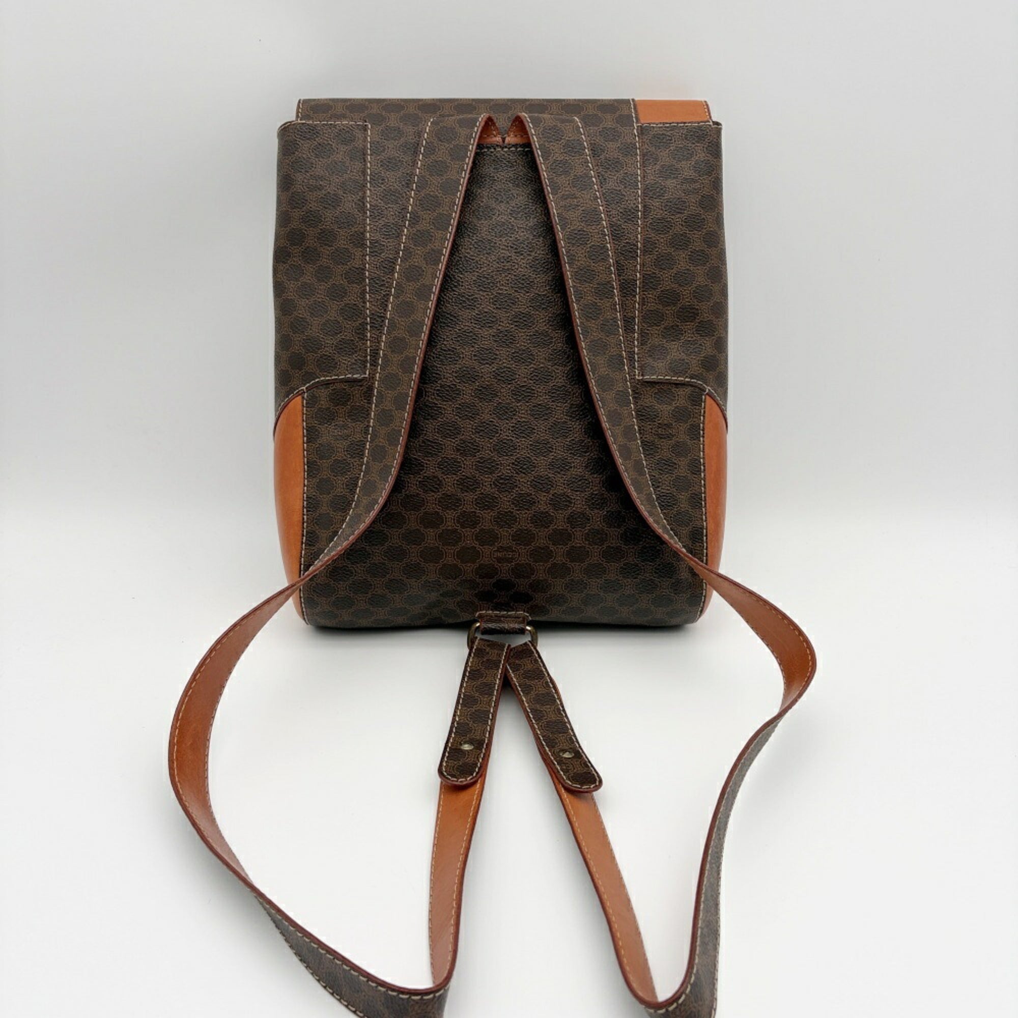 Celine Brown Camel Pvc Leather Backpack (Pre-Owned)