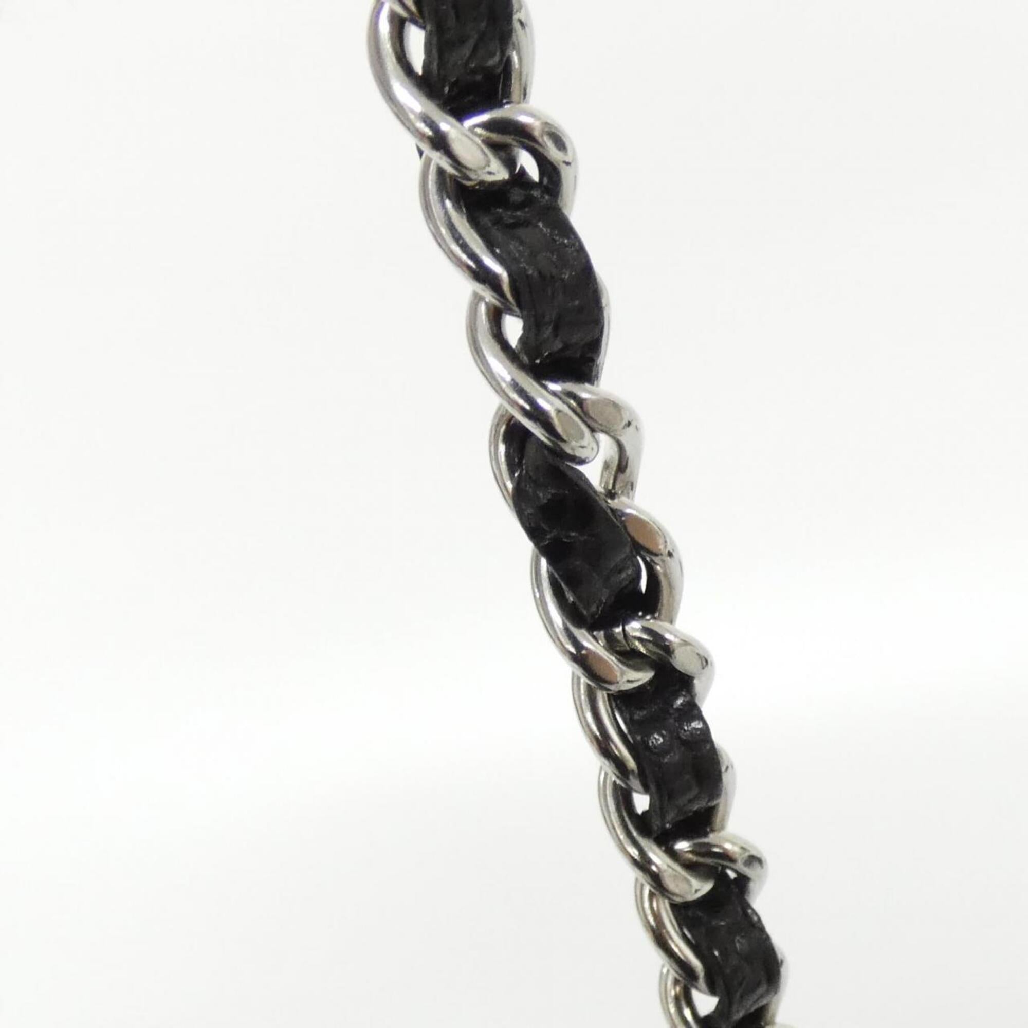 Chanel Black Bordeaux Grained Calfskin Chain/Shoulder Wallet (Pre-Owned)